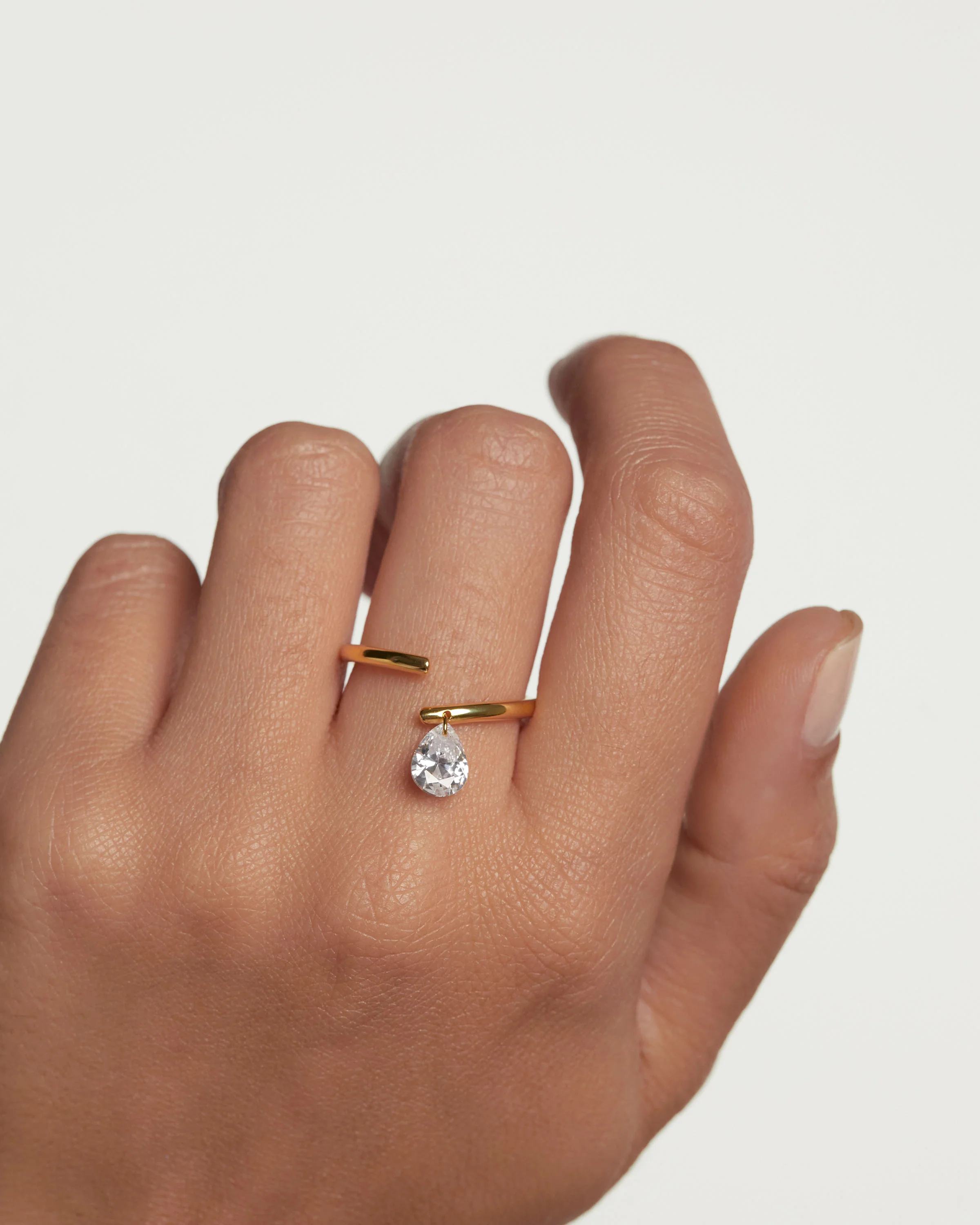 Aqua Solitary Ring