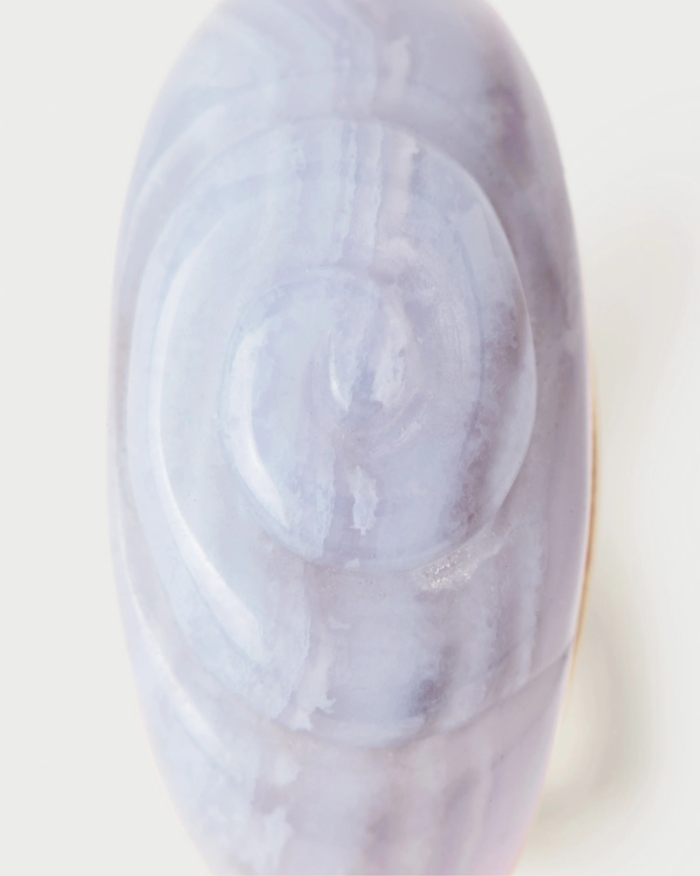 Blue lace agate Shell ring 5 Blue lace agate Shell ring