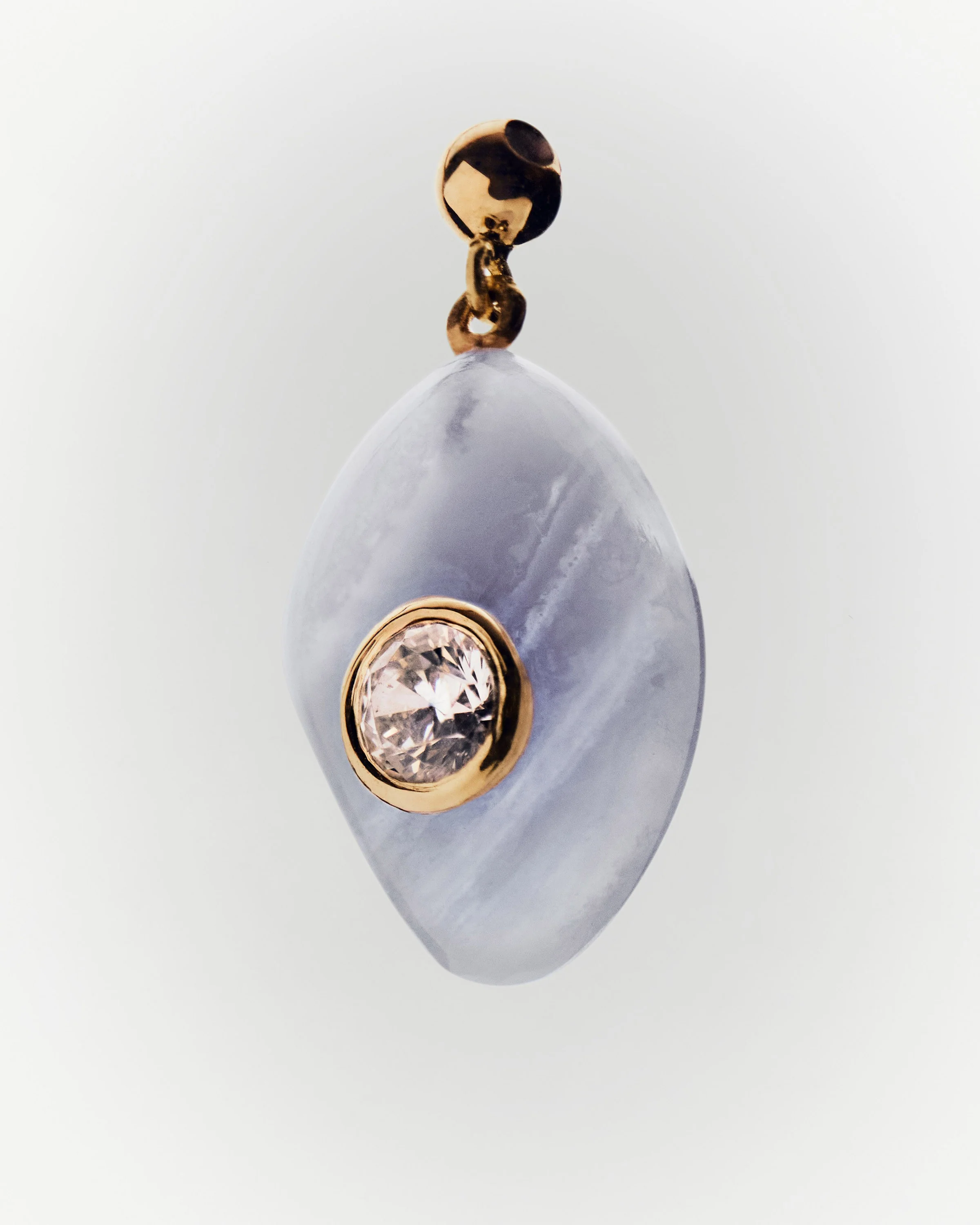 Serenity Blue agate charm