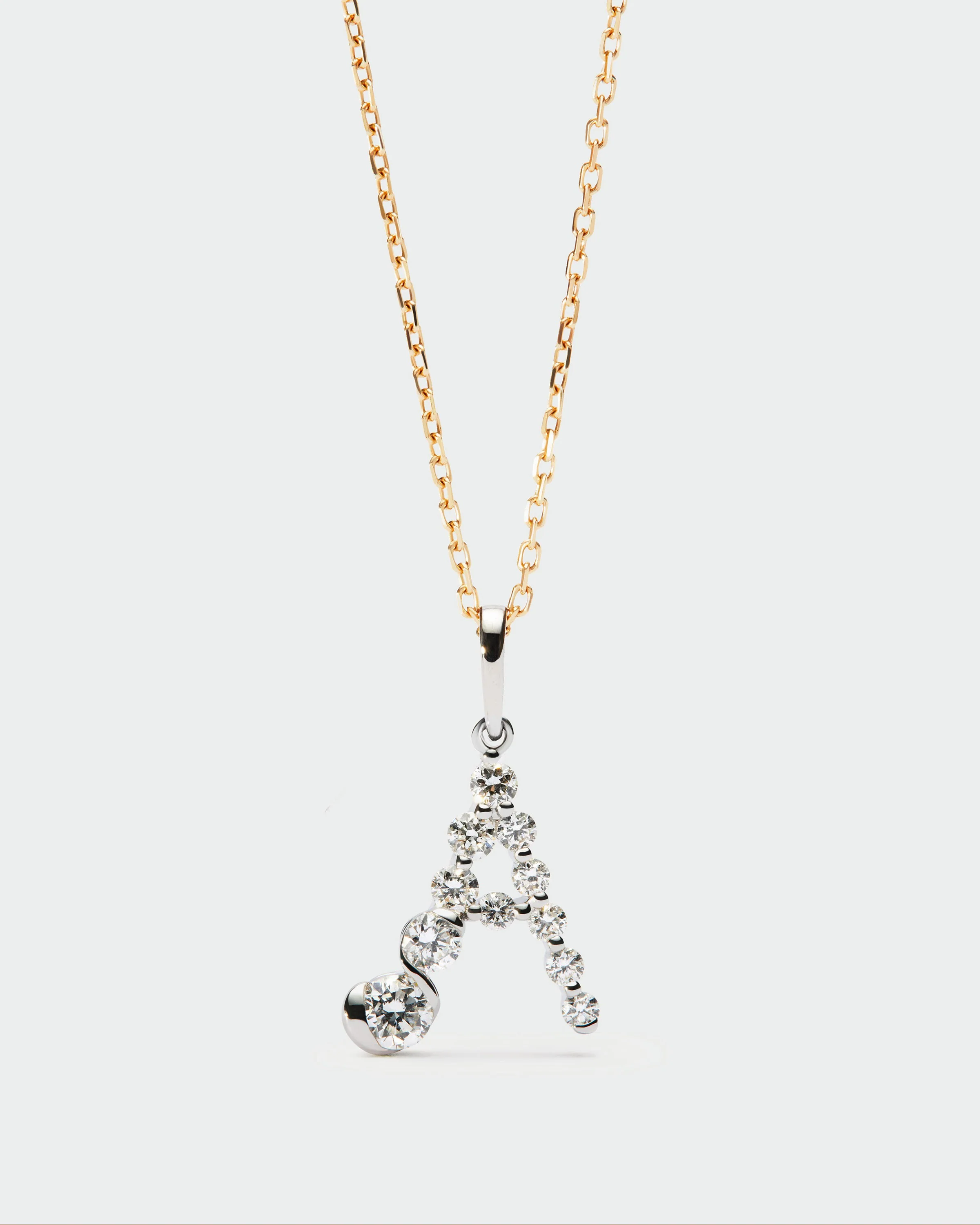 Diamonds and white gold A initial pendant 7 Diamonds and white gold A initial pendant