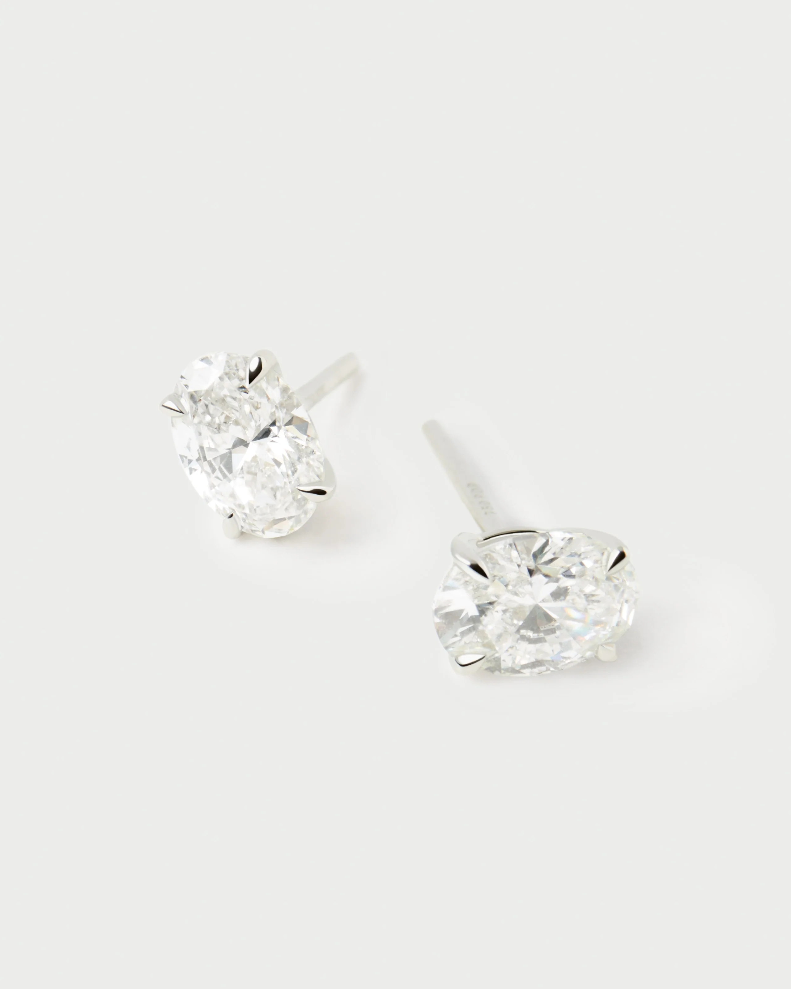 Diamond and white gold Ace stud earrings