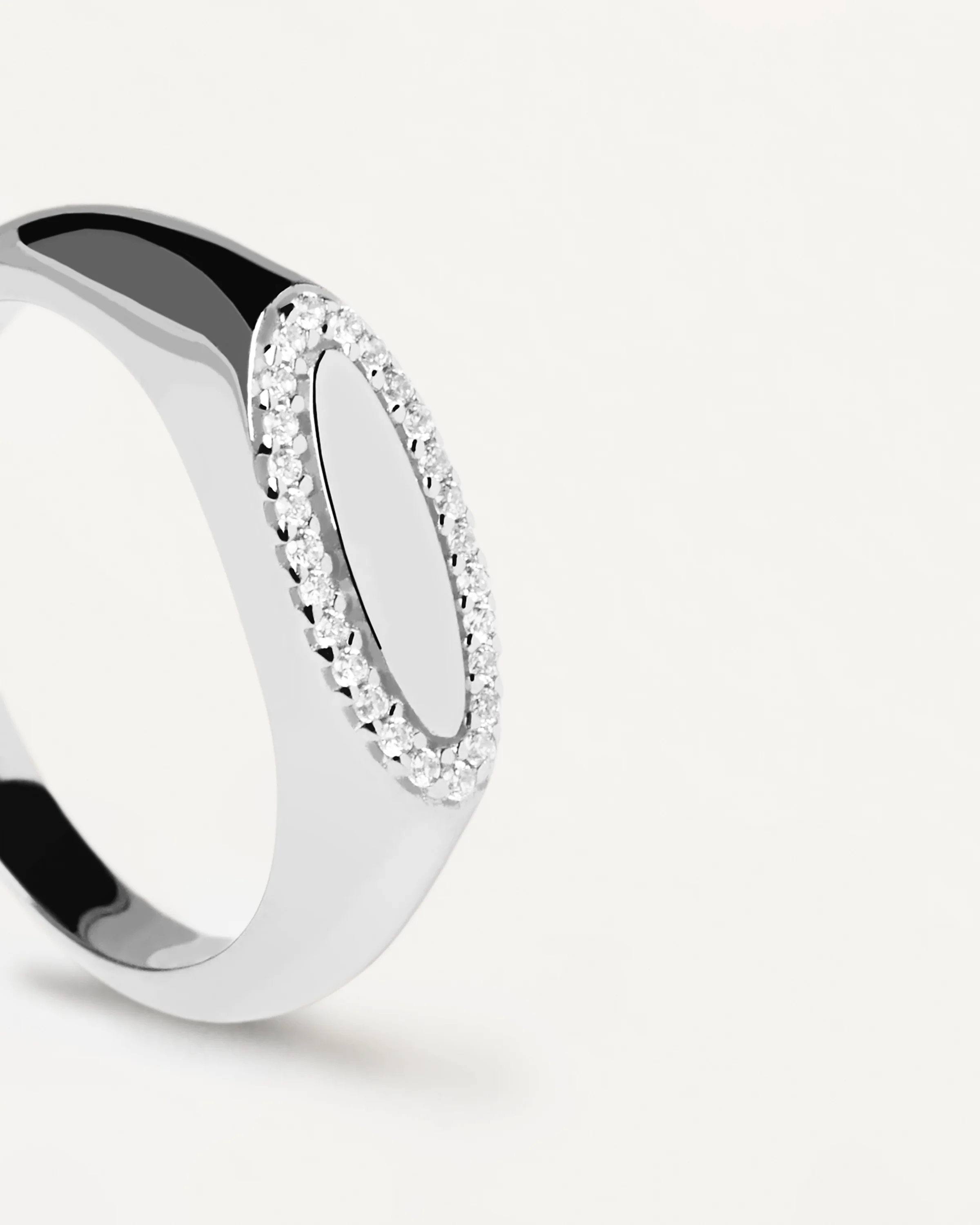 Lace Stamp Silver Ring