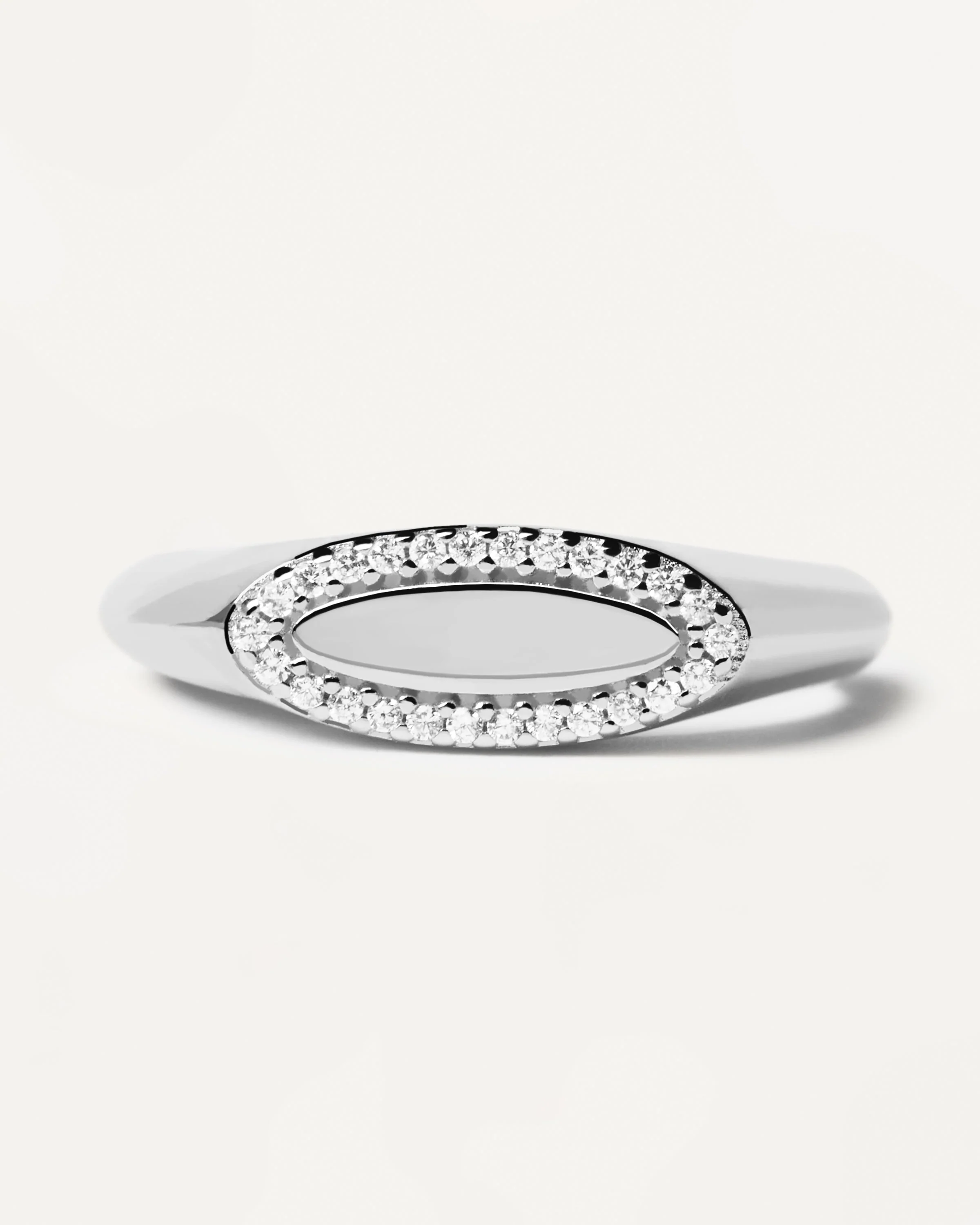 Lace Stamp Silver Ring