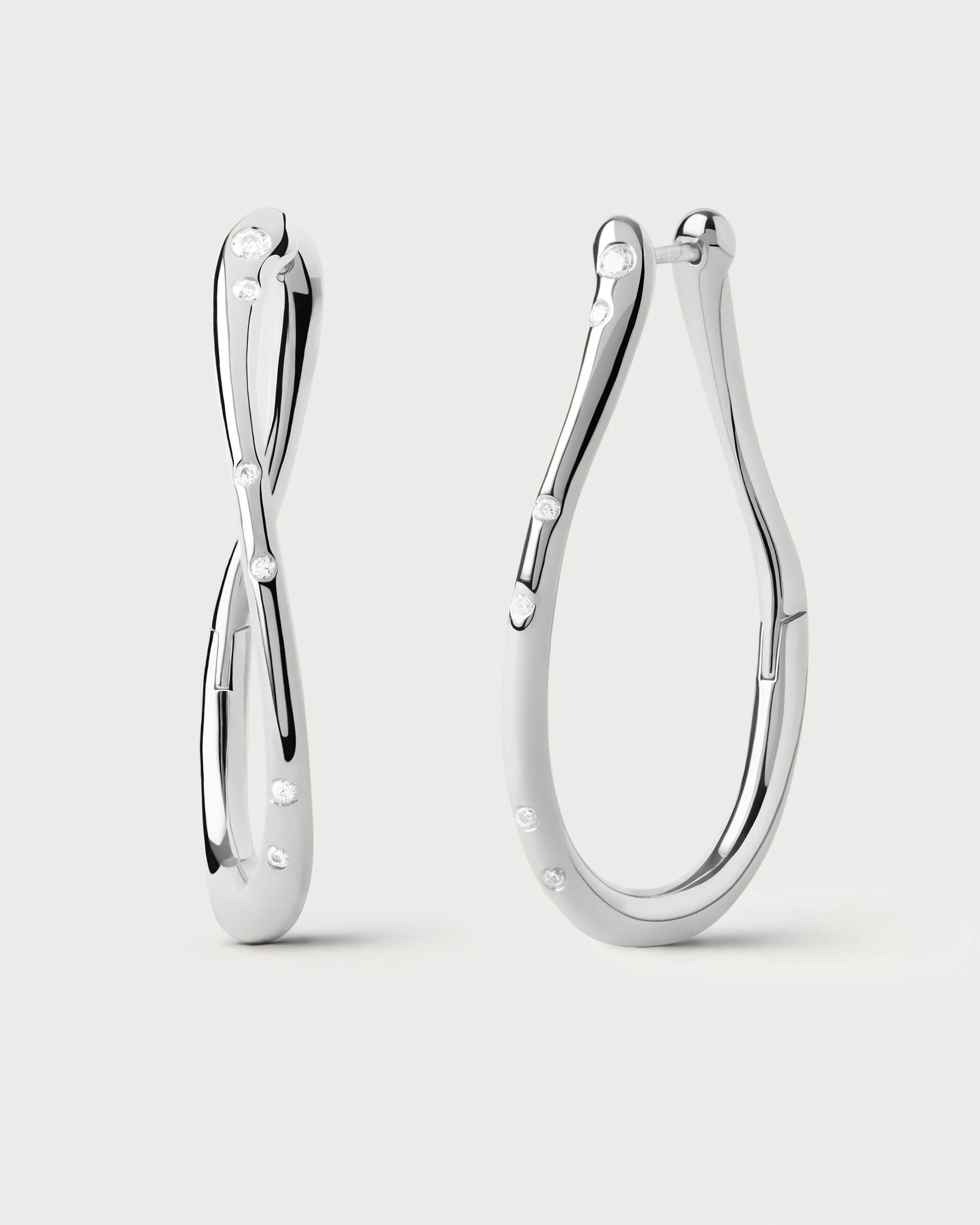 Air silver hoops