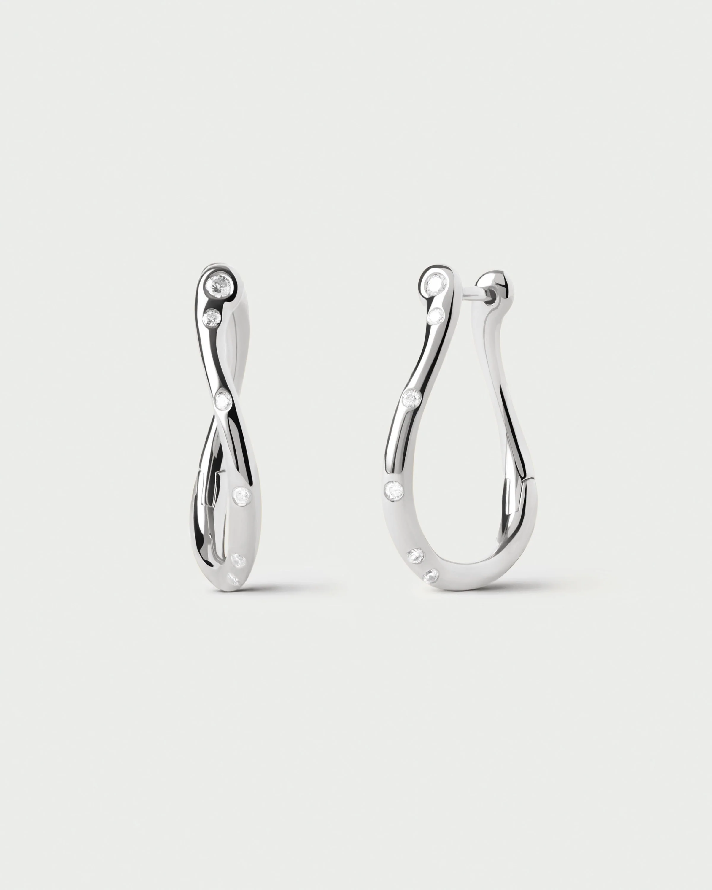 Air silver mini hoops