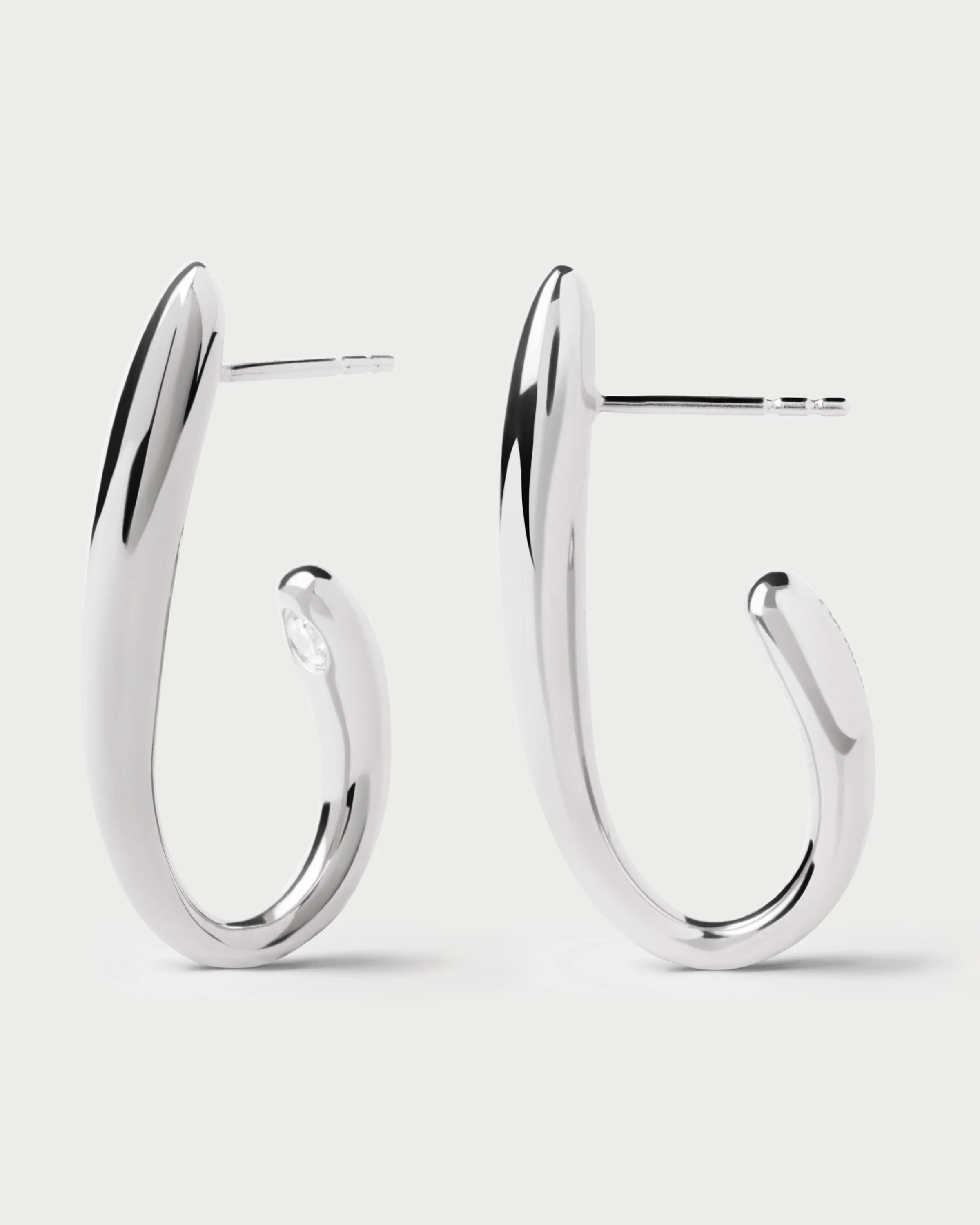 Volta silver hoops