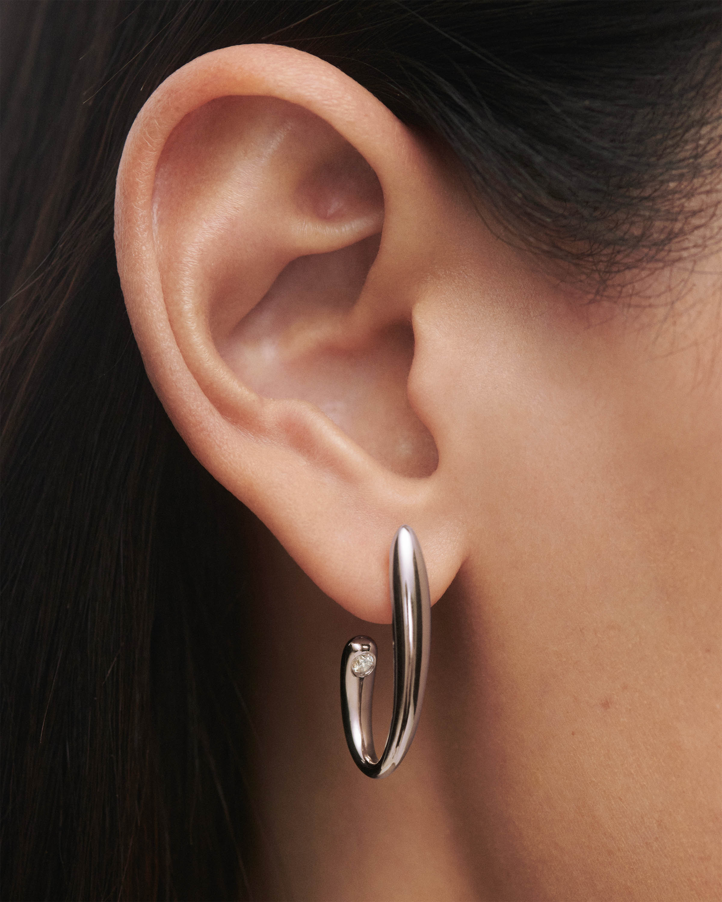 Volta silver hoops