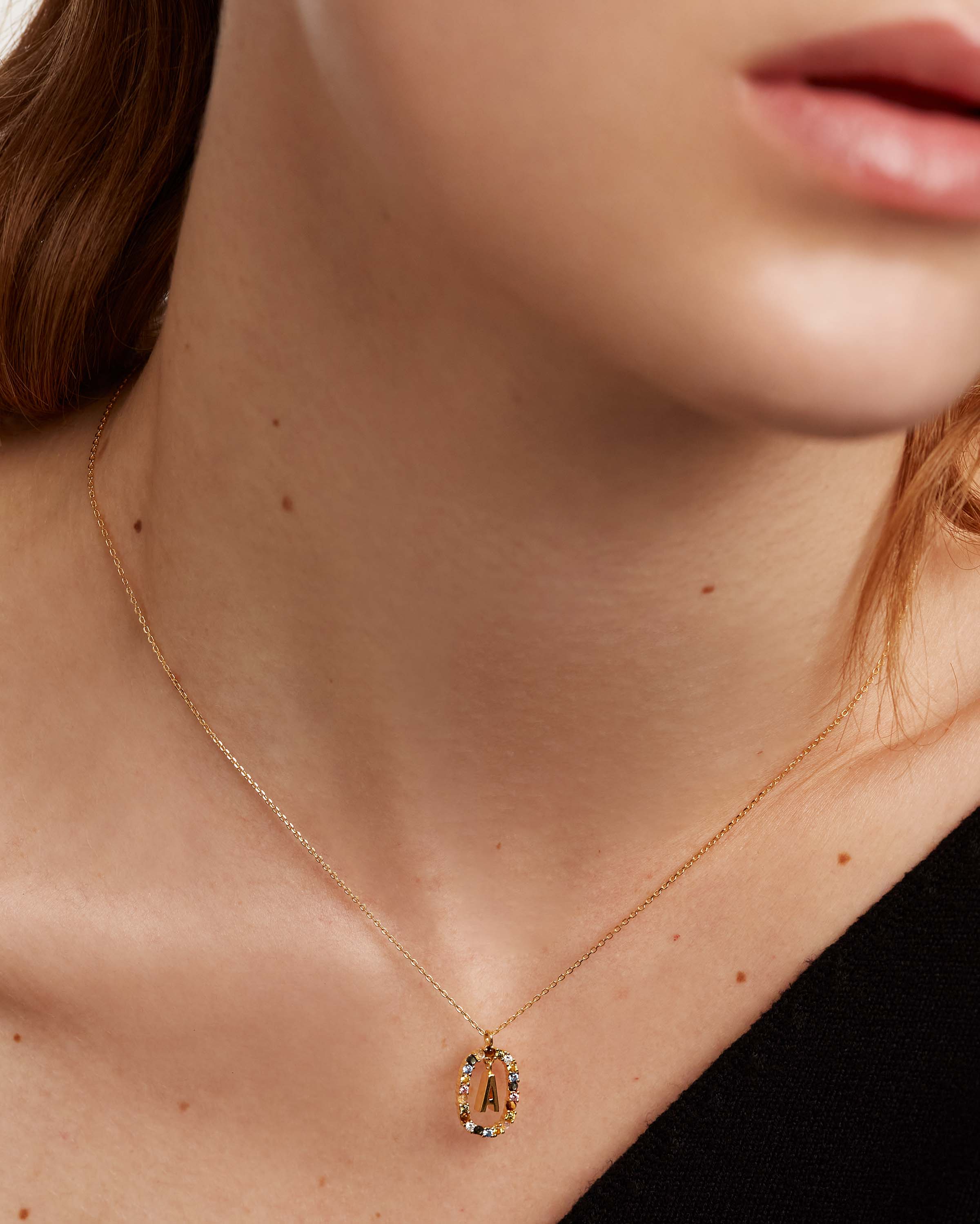 Letter A Necklace 6 Letter A Necklace