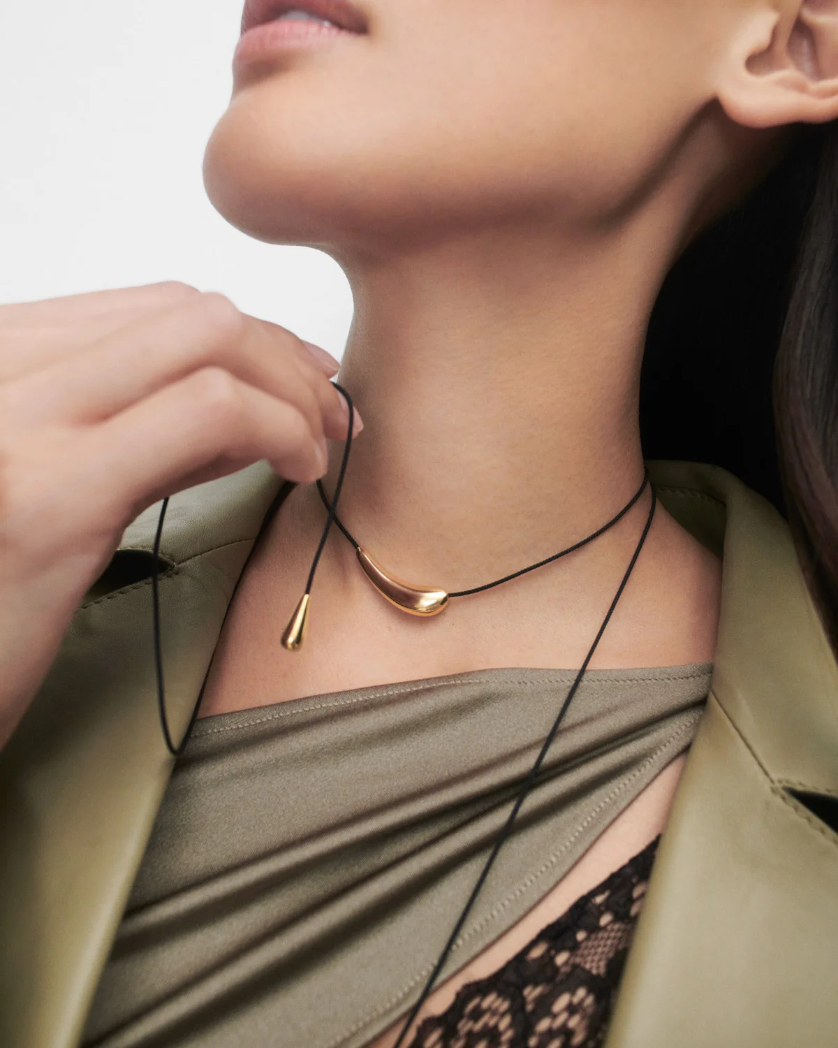 Orbit cord necklace