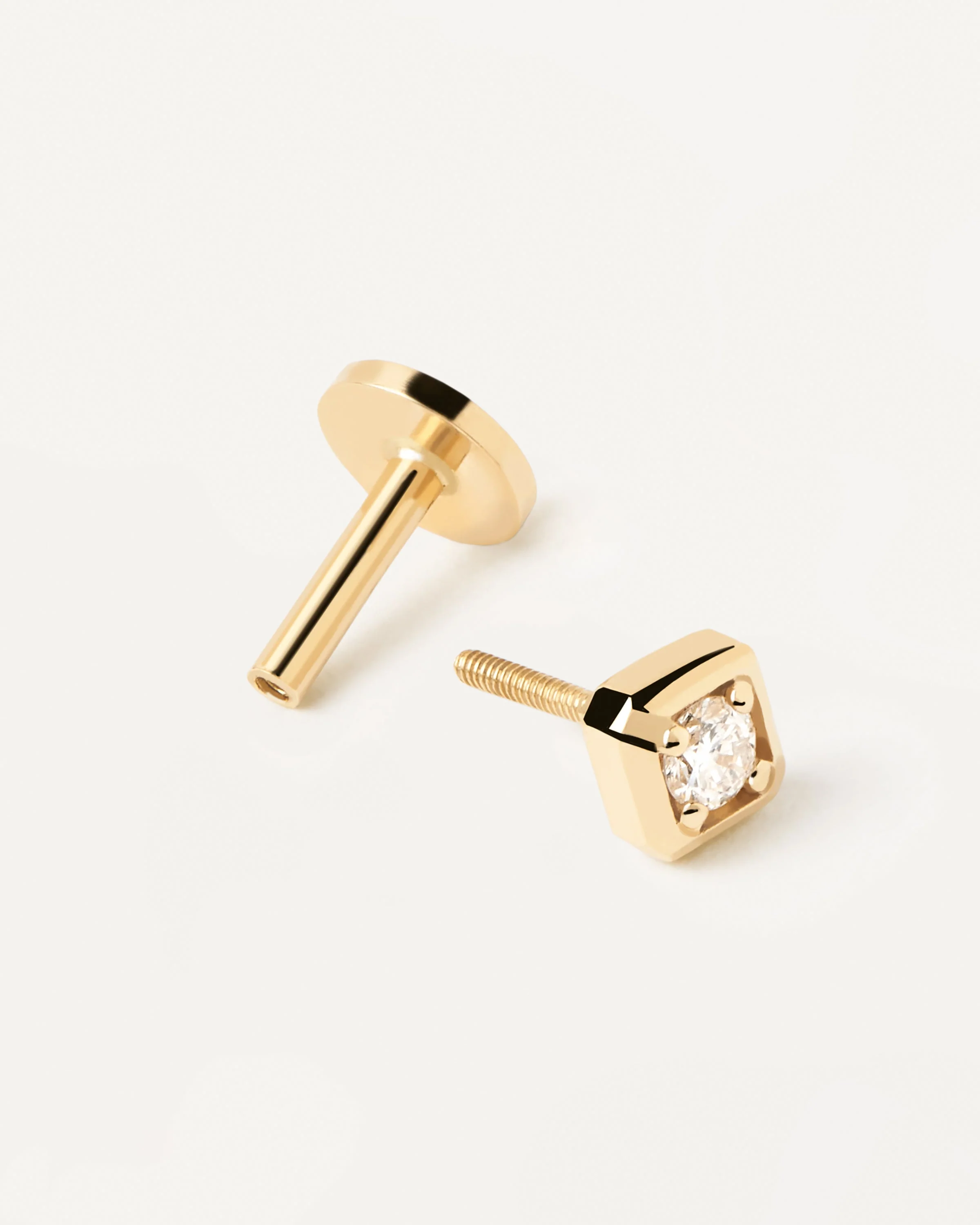 Diamond and gold Ava Single Earring
