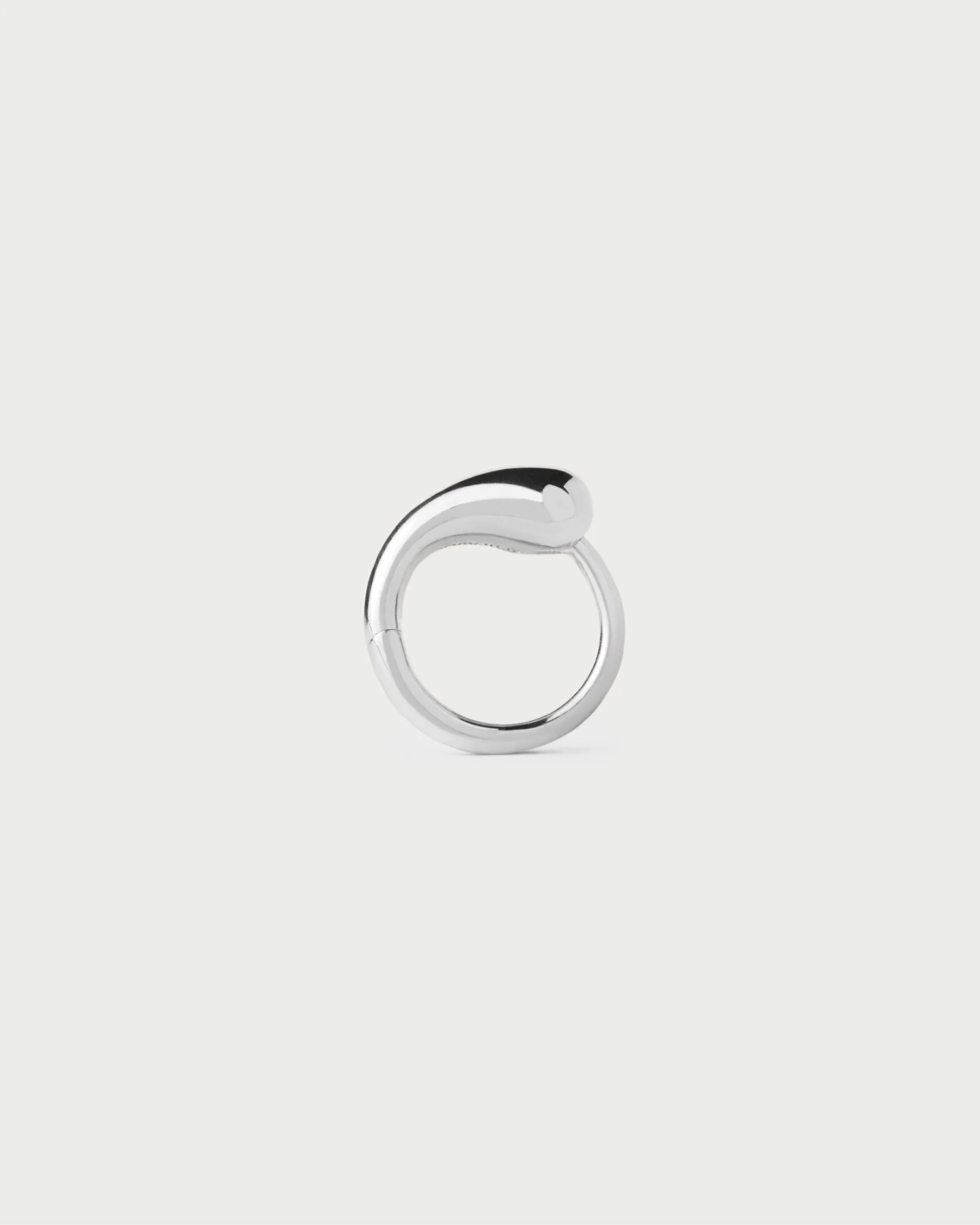 Loop silver single hoop 3 Loop silver single hoop