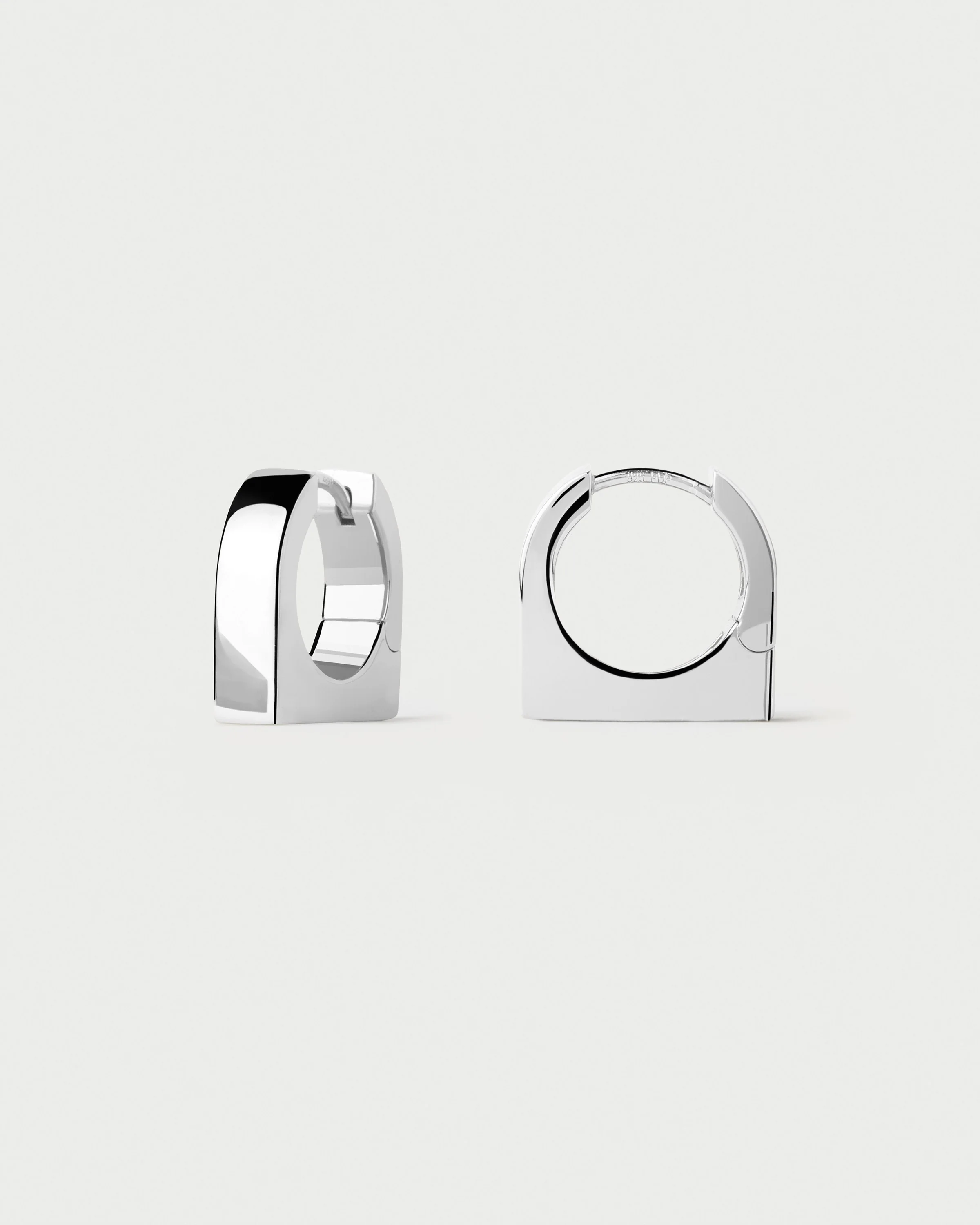 New York silver single hoop 8 New York silver single hoop