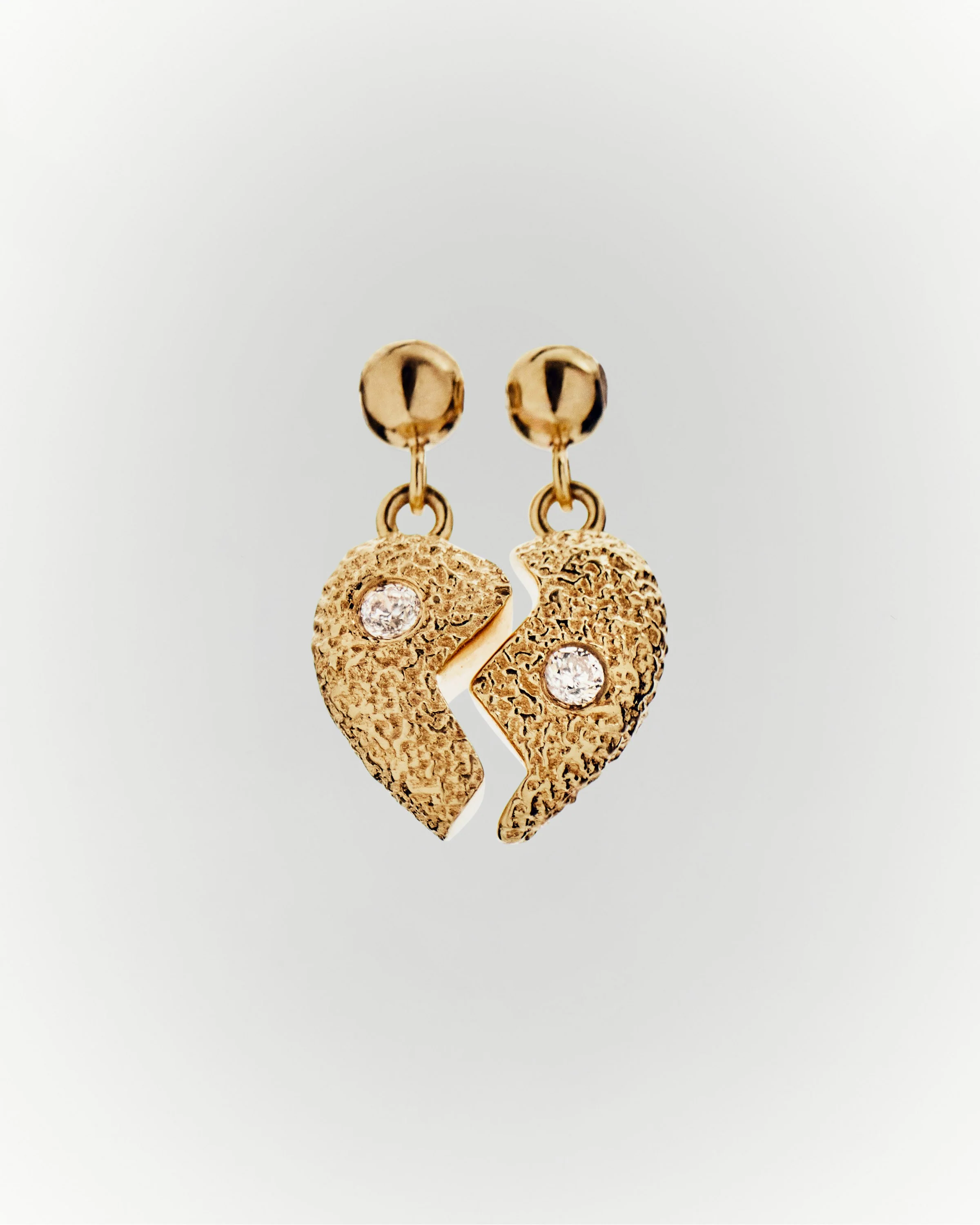 Split heart charm