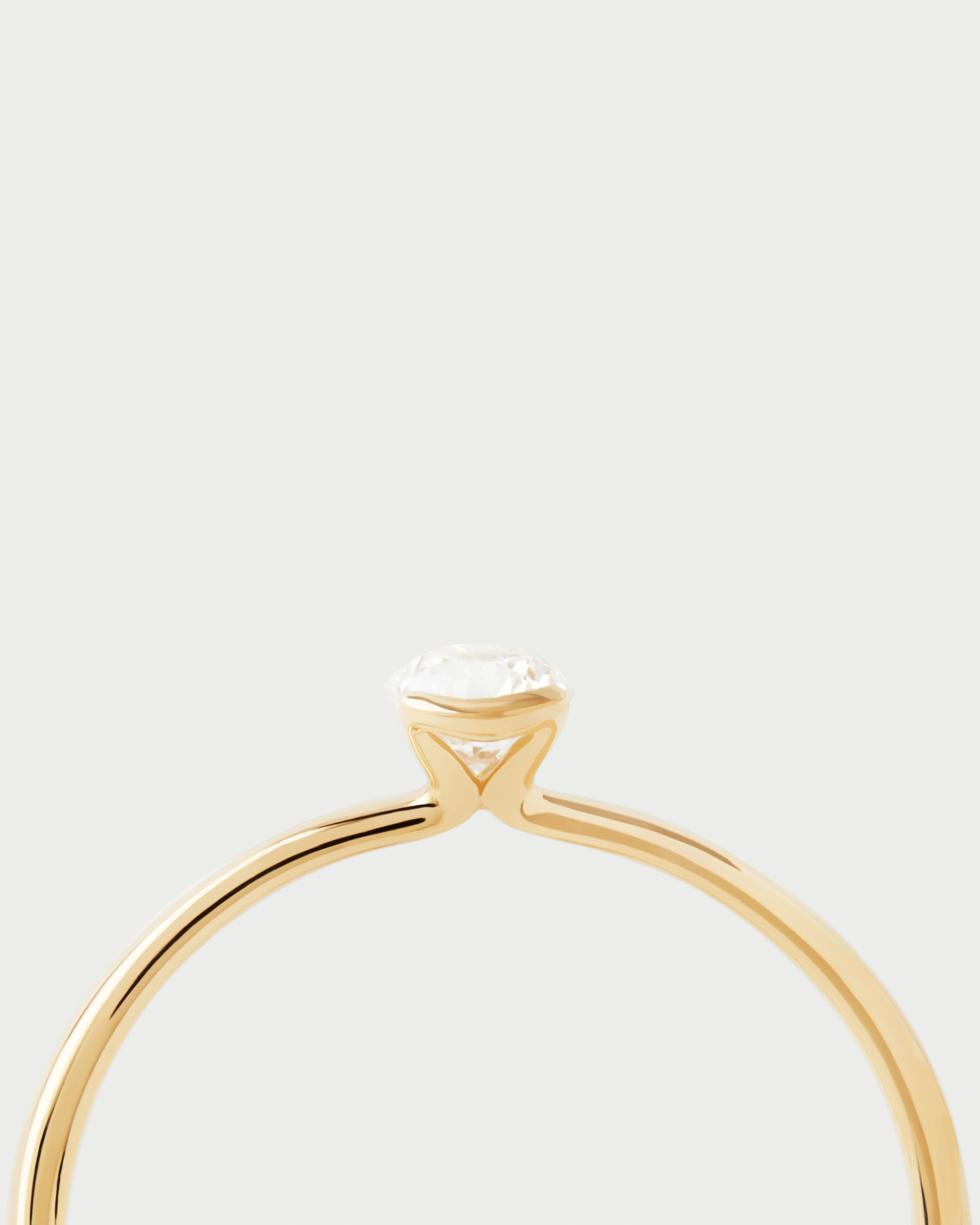 Diamond and gold Grace Mini solitary ring 6 Diamond and gold Grace Mini solitary ring