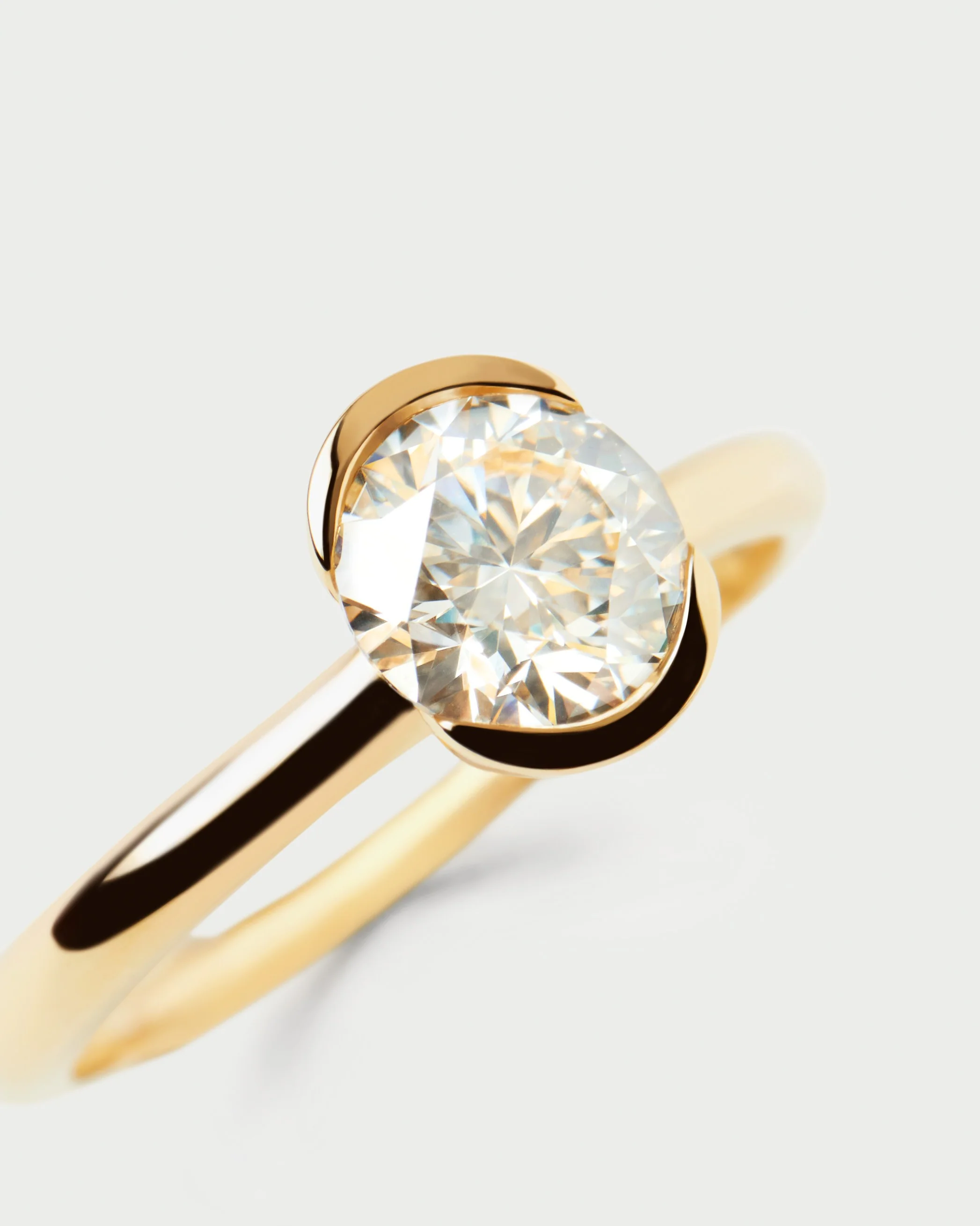 Diamond and gold Grace solitary ring