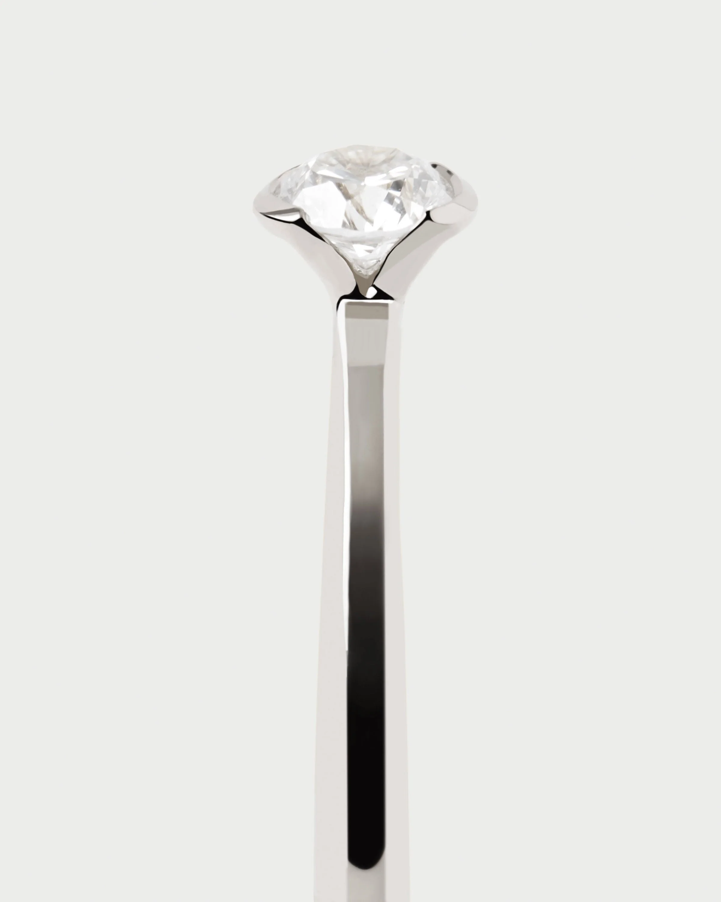 Diamond and white Grace Mini solitary ring 5 Diamond and white Grace Mini solitary ring