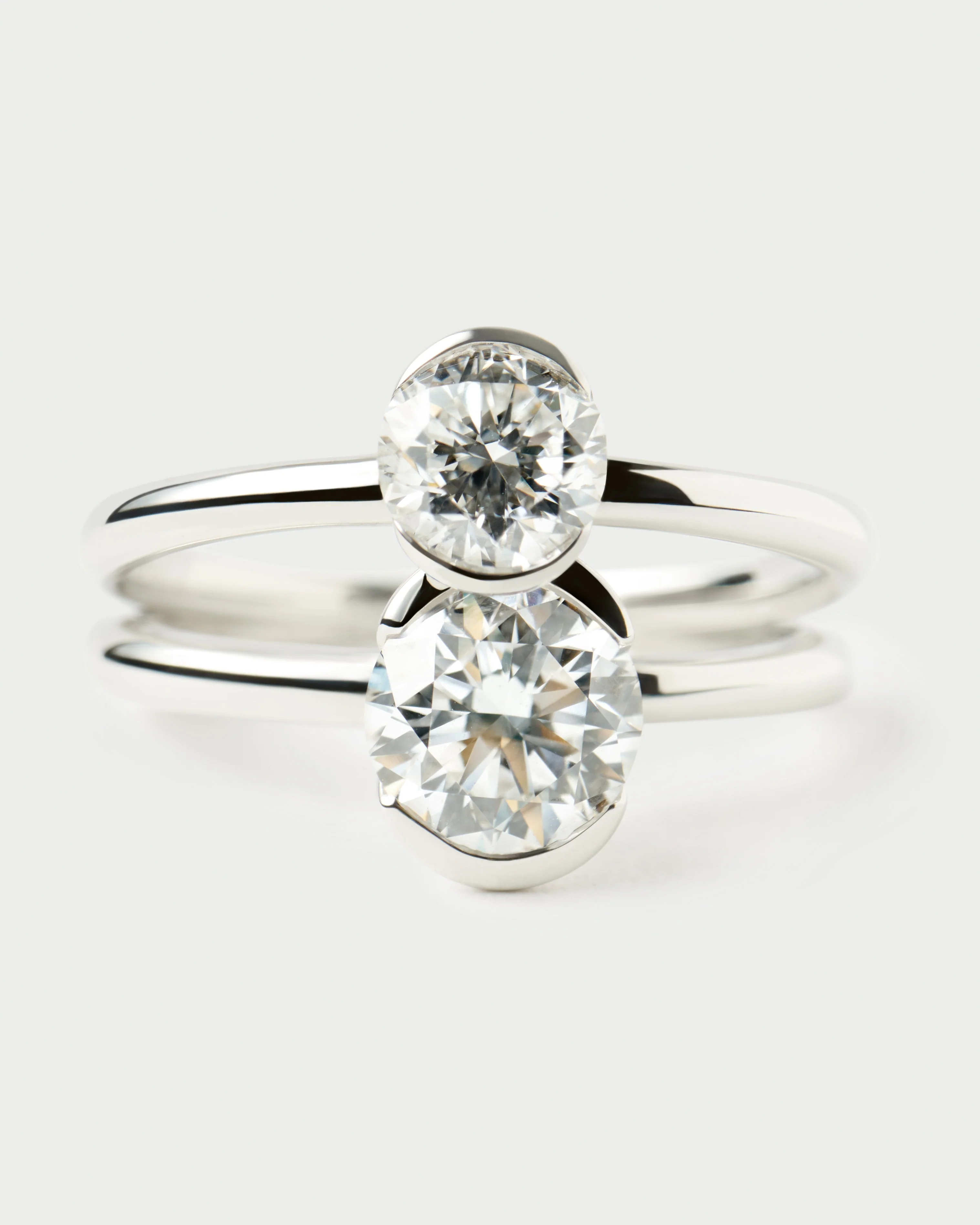Diamond and white Grace Mini solitary ring 6 Diamond and white Grace Mini solitary ring