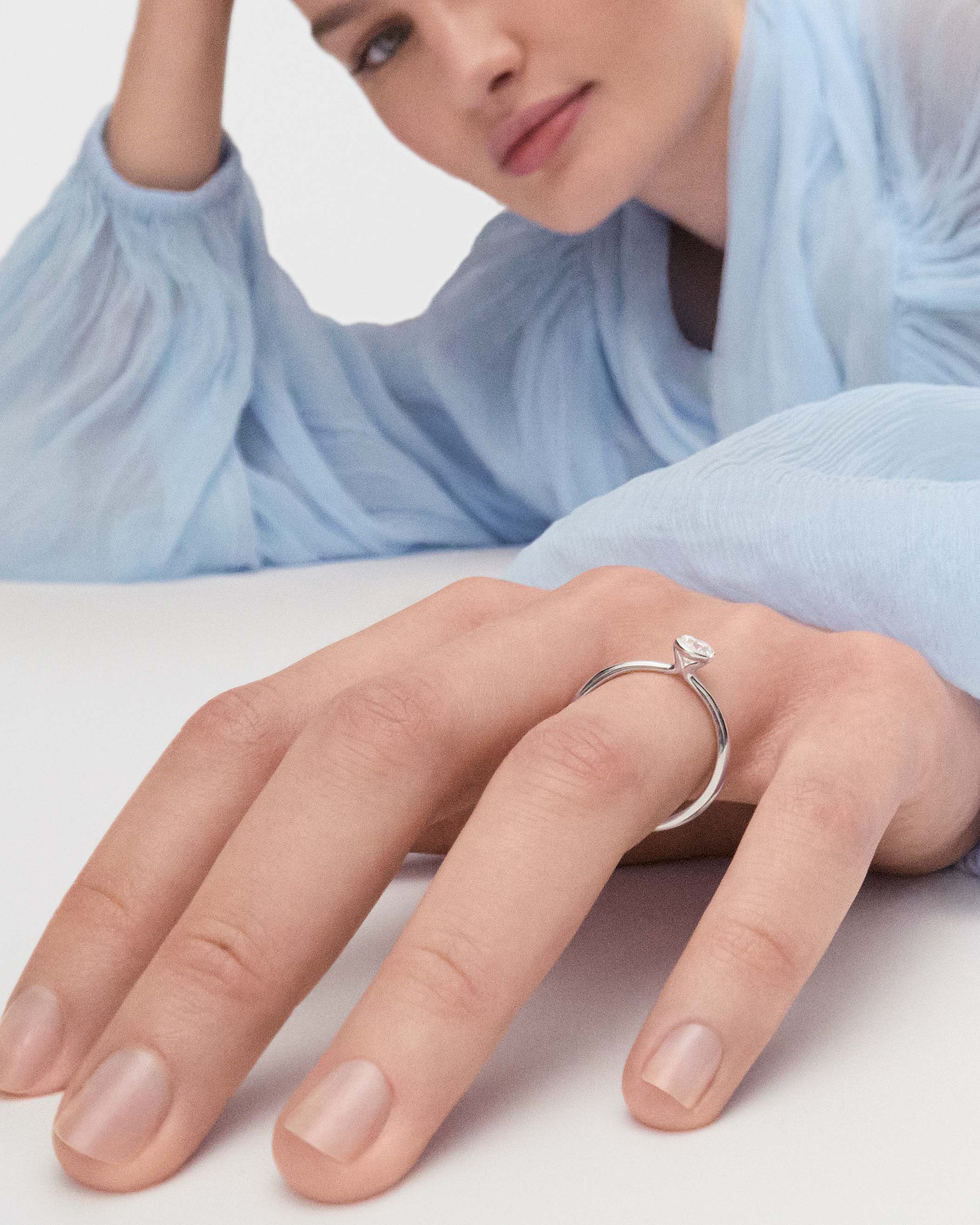 Diamond and white gold Grace solitary ring 7 Diamond and white gold Grace solitary ring
