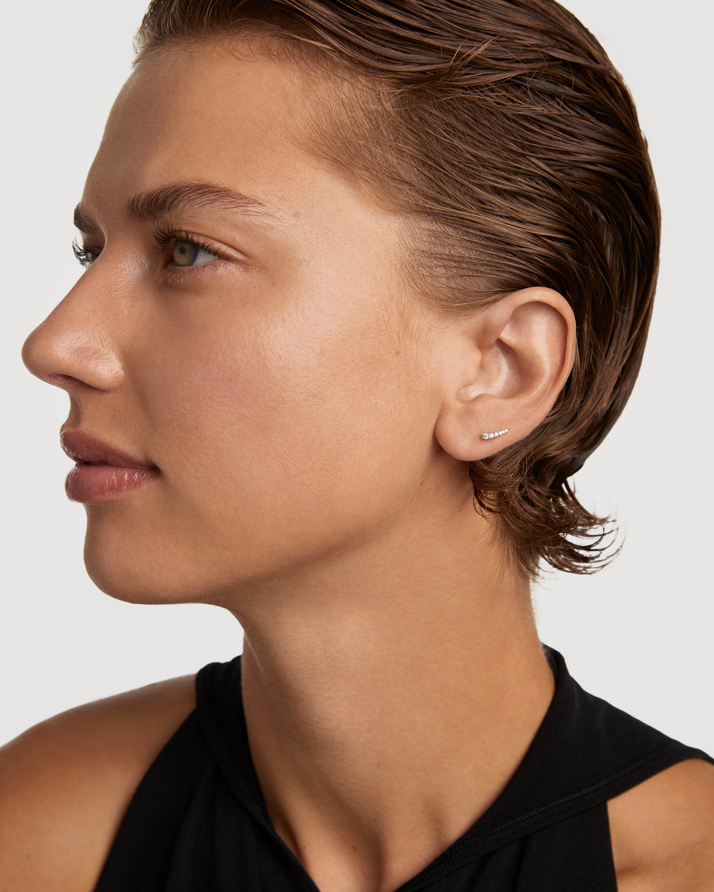 Diamonds and gold Glee single earring