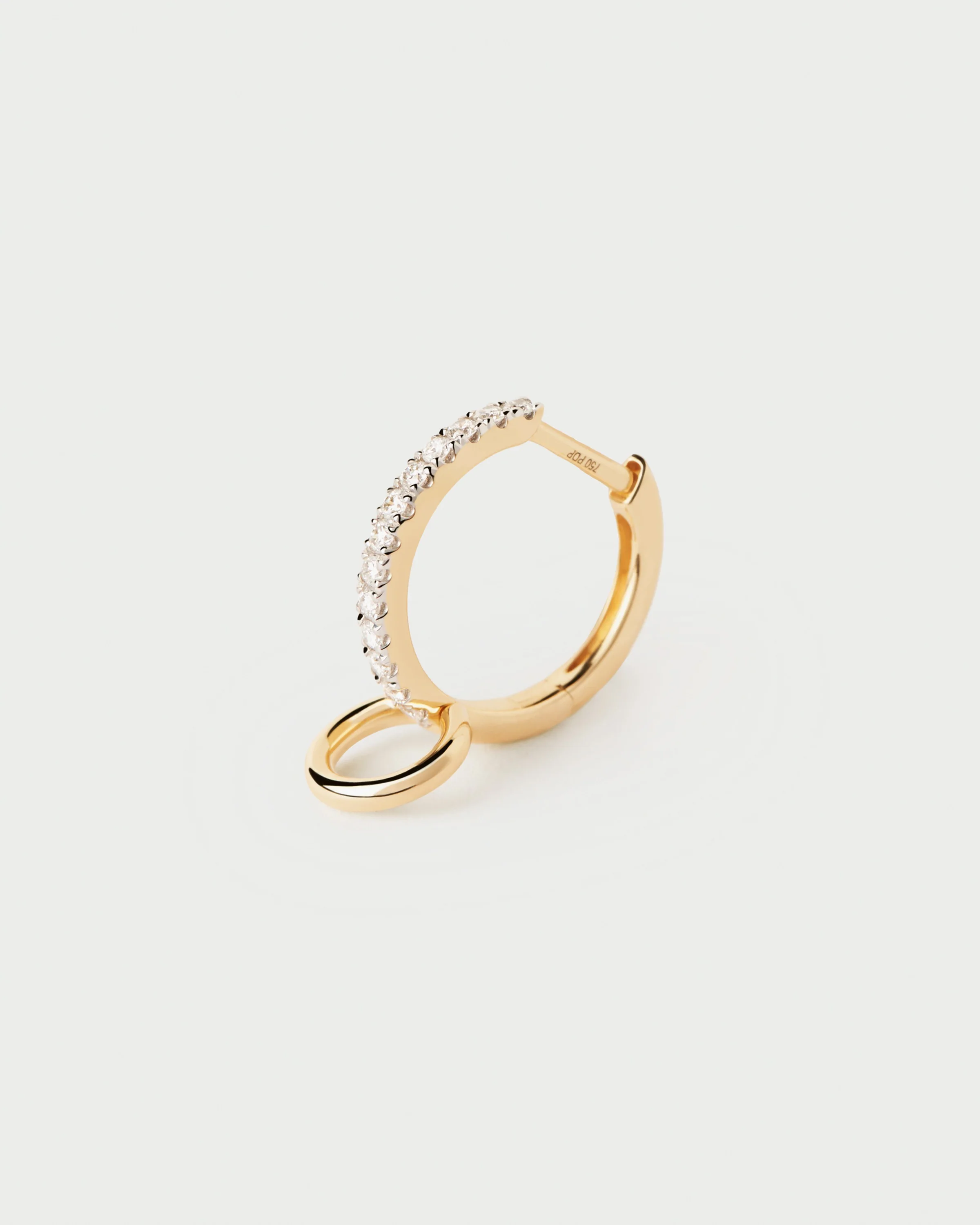 Diamonds and gold Circle single hoop 3 Diamonds and gold Circle single hoop