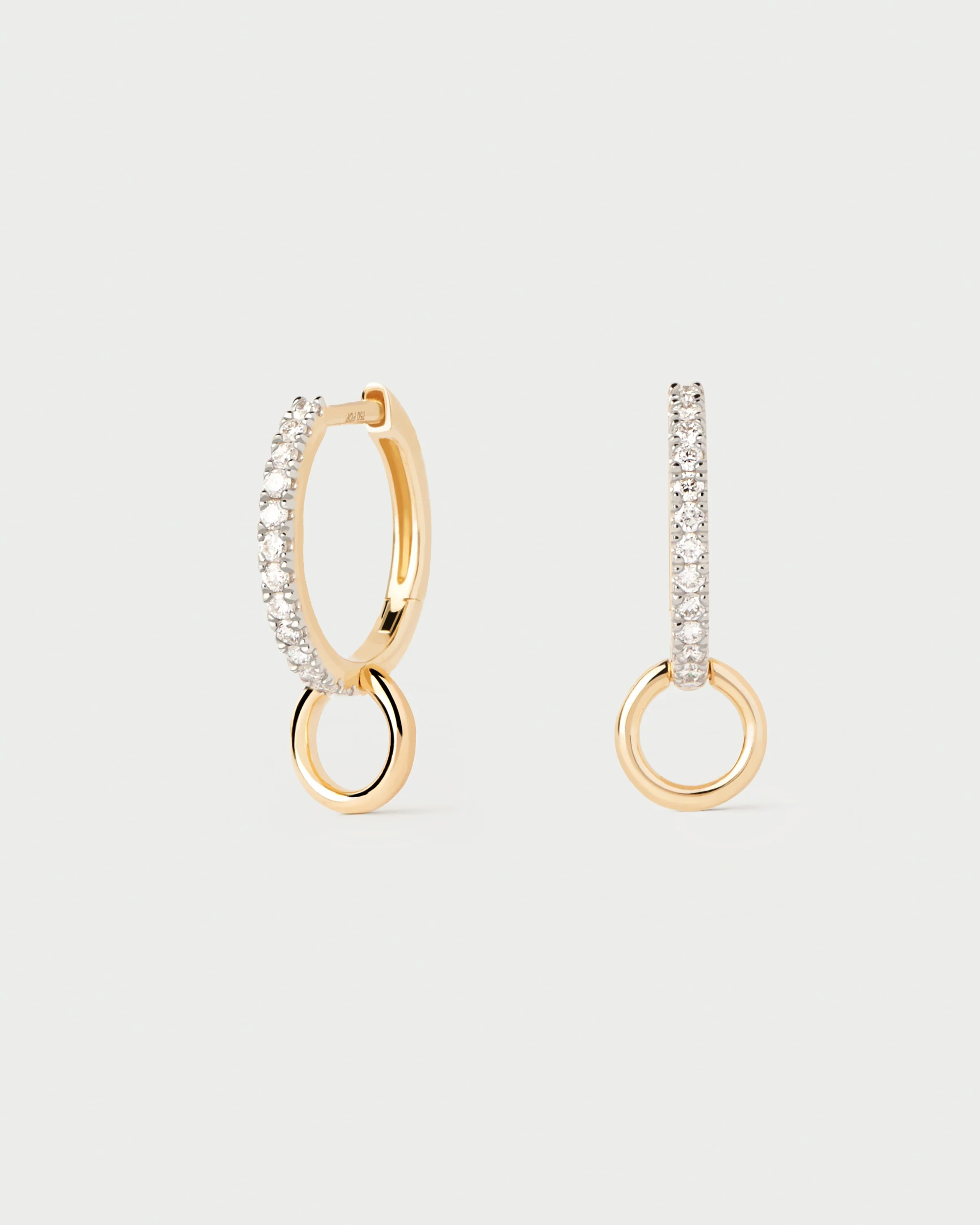 Diamonds and gold Circle single hoop 8 Diamonds and gold Circle single hoop