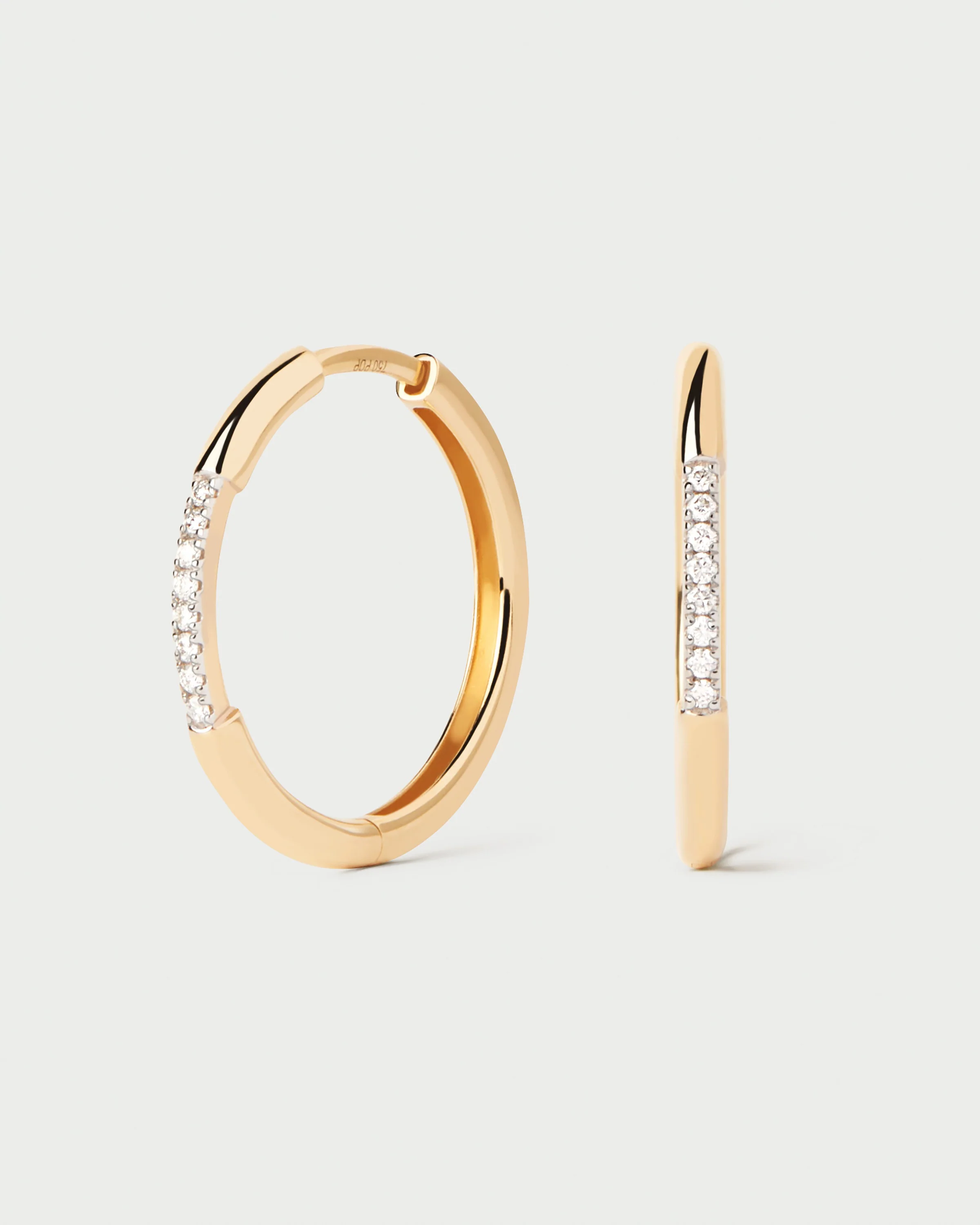 Diamonds and gold Nora hoops