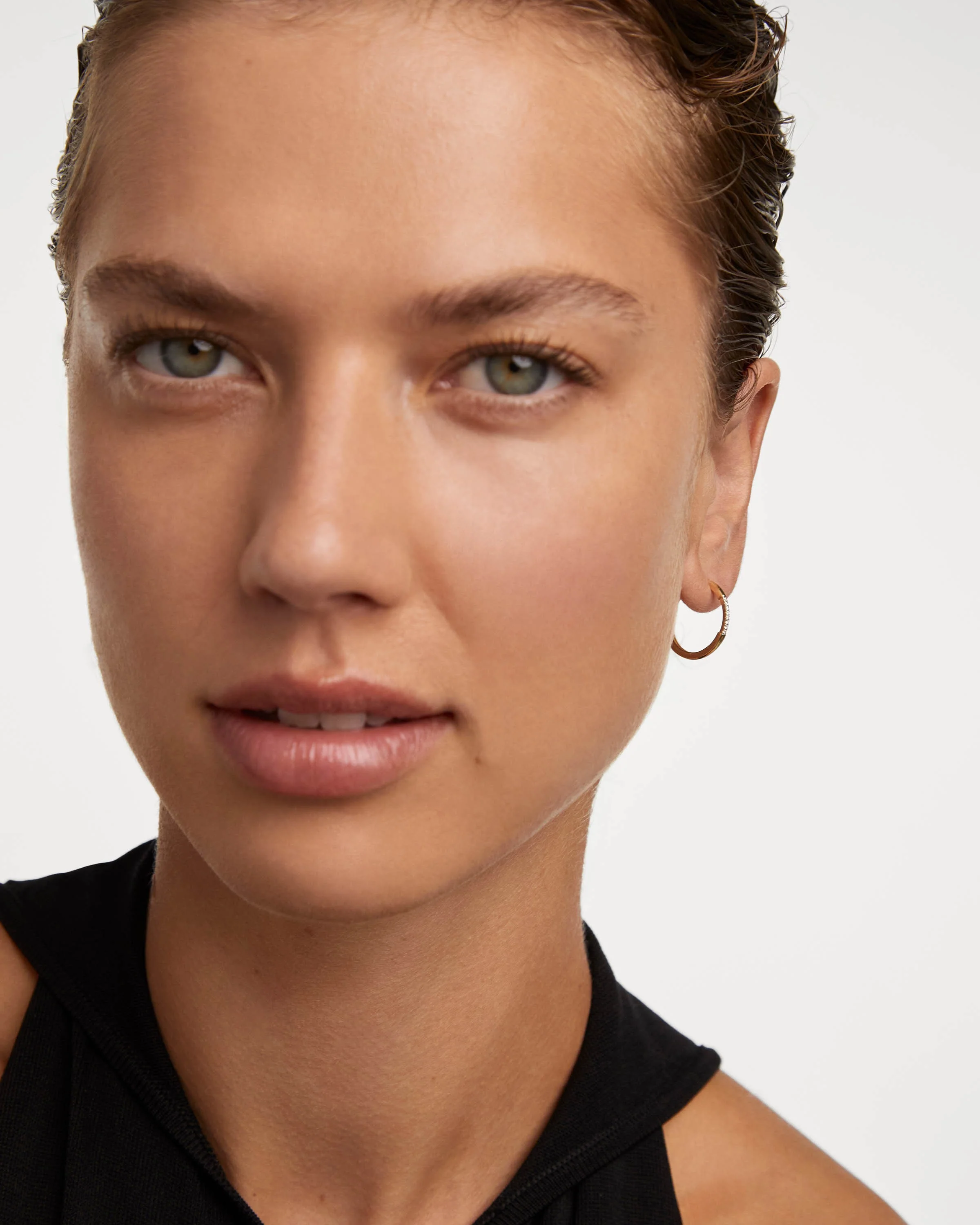 Diamonds and gold Nora hoops