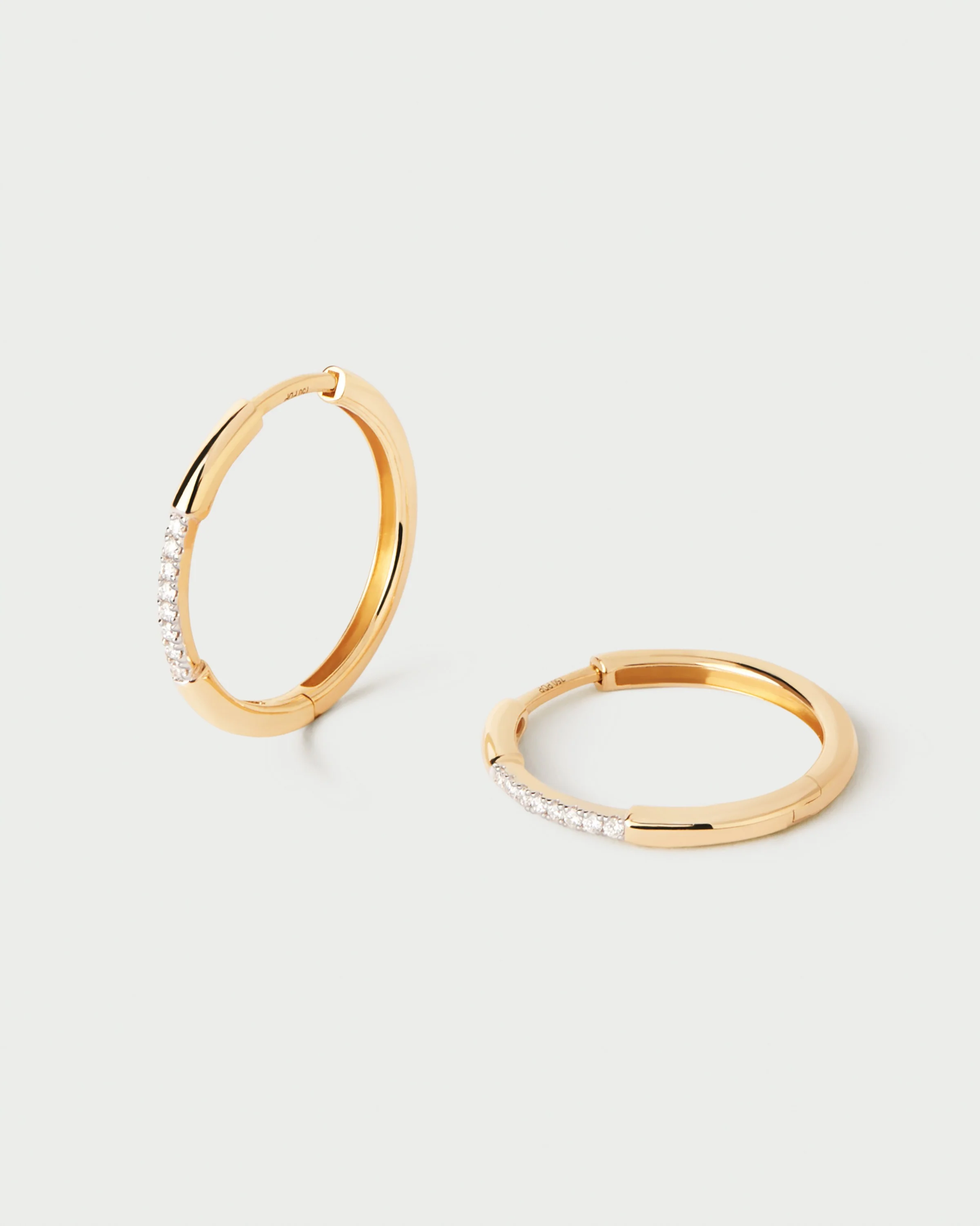 Diamonds and gold Nora hoops 3 Diamonds and gold Nora hoops