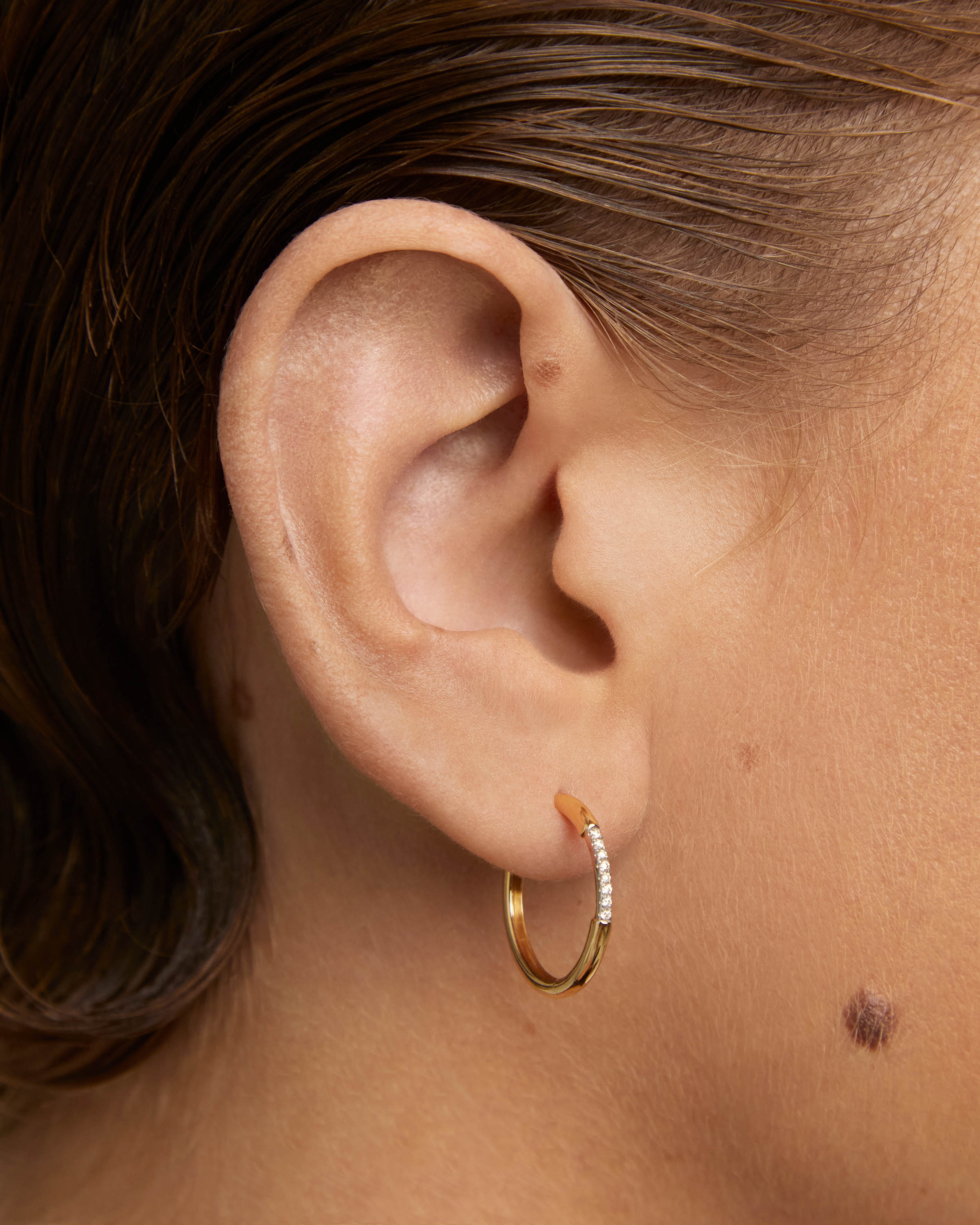 Diamonds and gold Nora hoops 4 Diamonds and gold Nora hoops