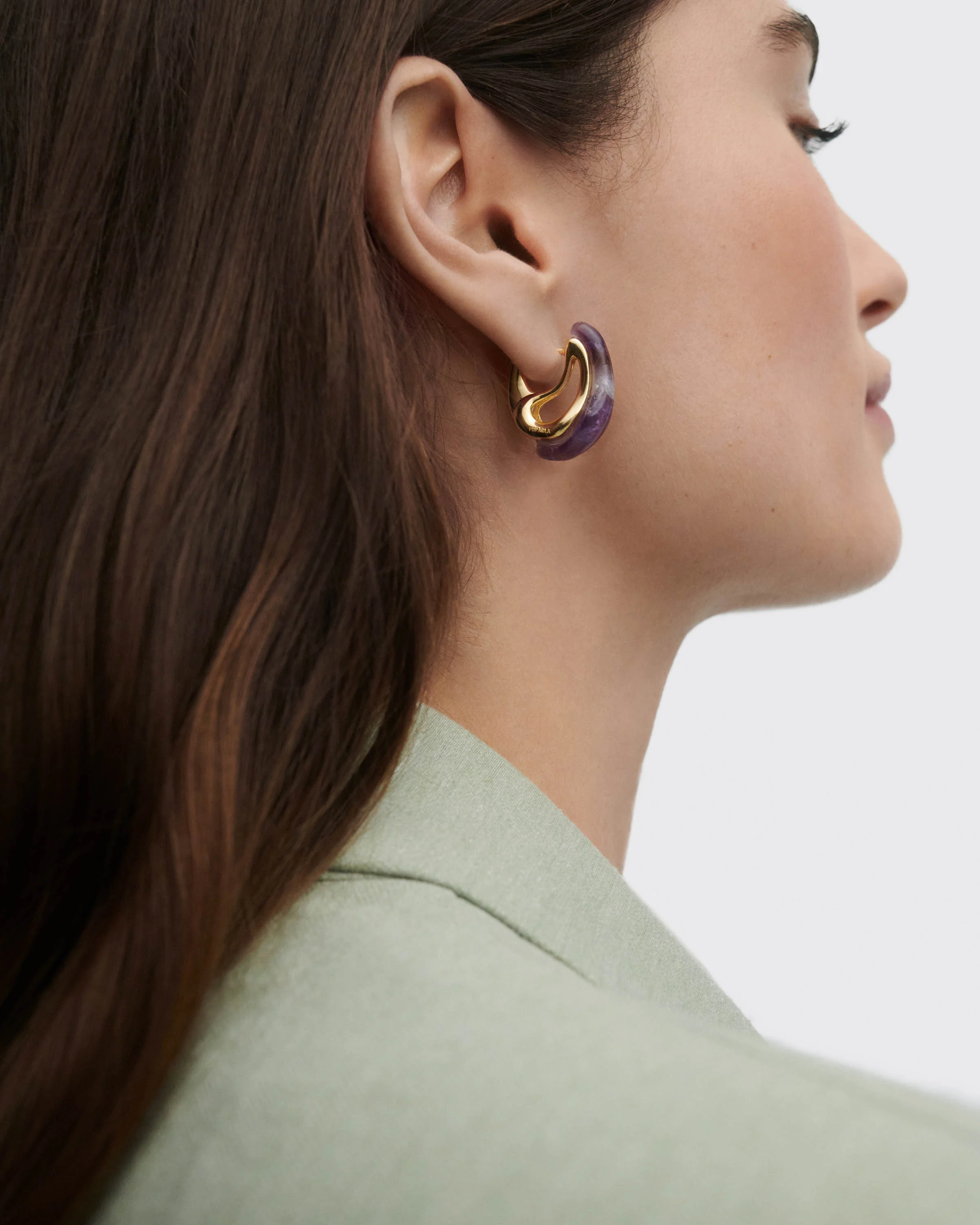 Amethyst Brisa hoops