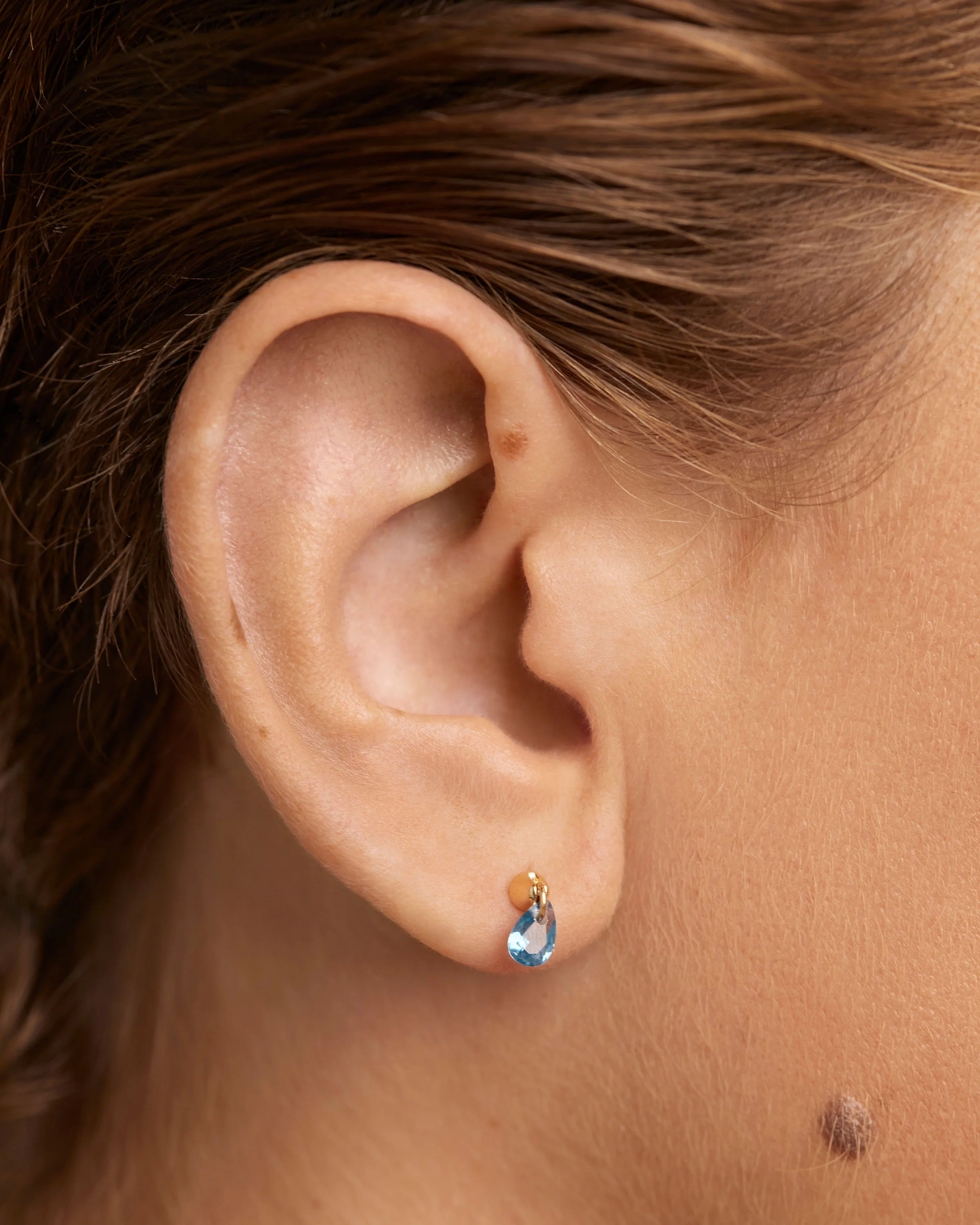 Blue Lily single earring