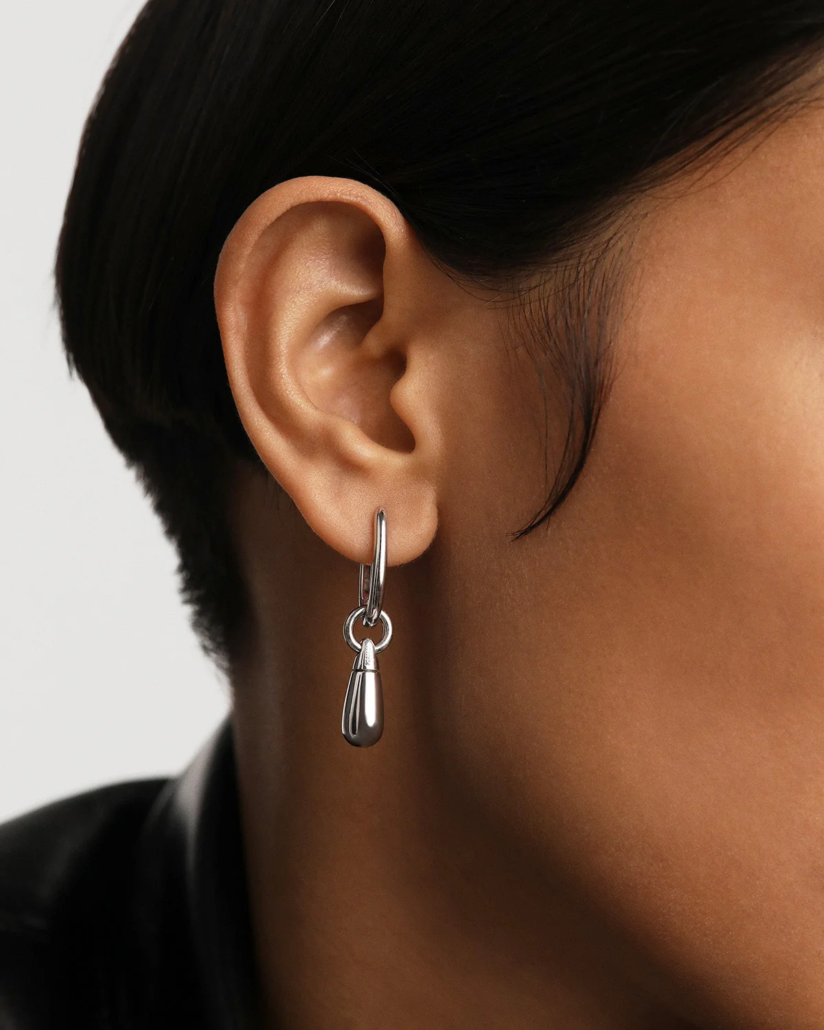 Jupiter Silver Single Hoop