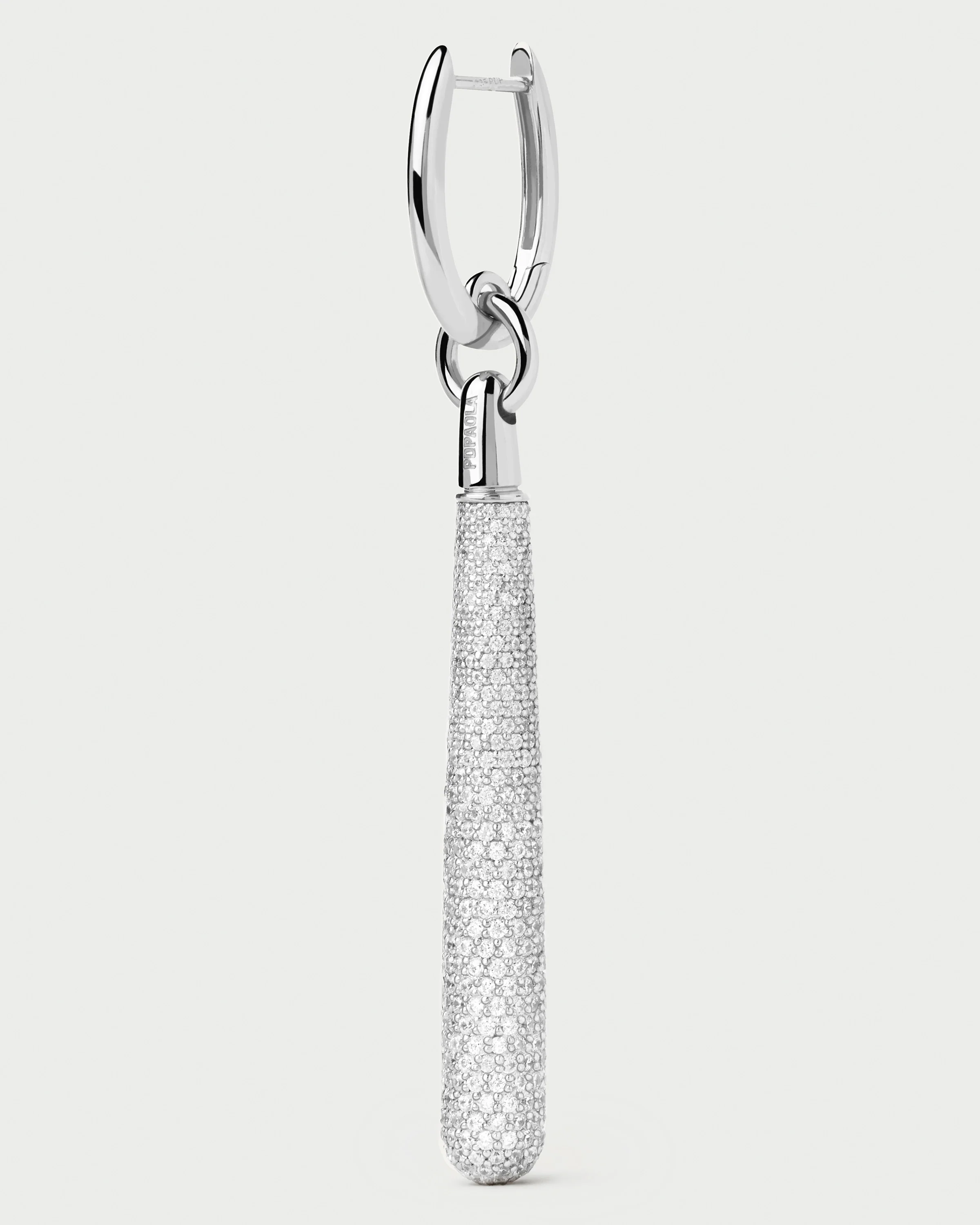 Pavé Supreme Jupiter Silver Single Hoop